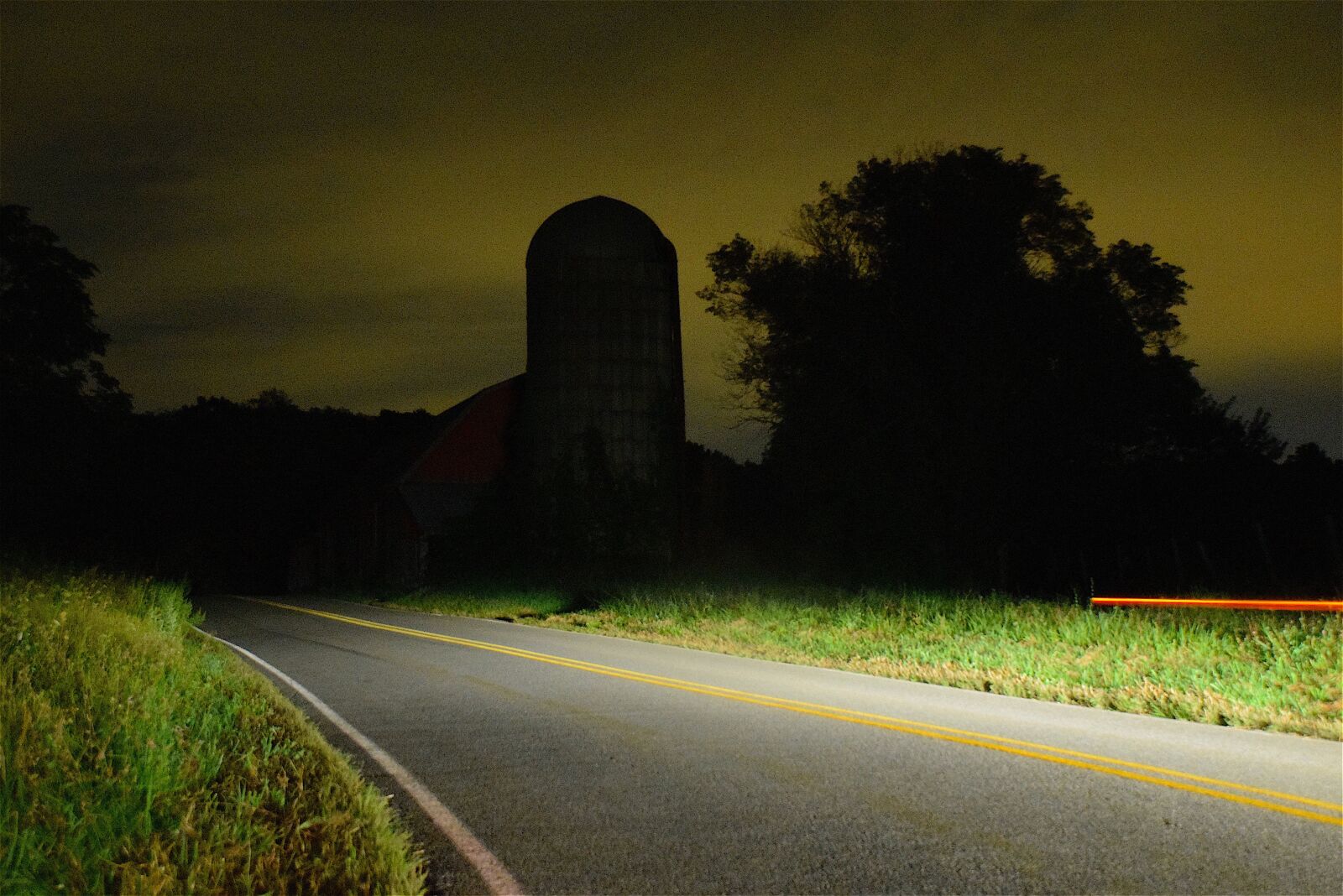 Nikon D3300 sample photo. Rural, night, silo photography