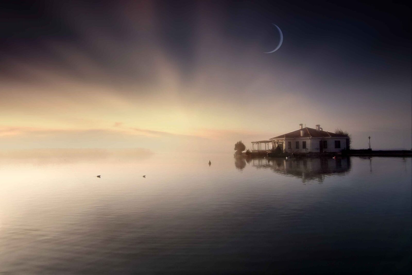 Nikon D5300 sample photo. House, lake, romantic photography