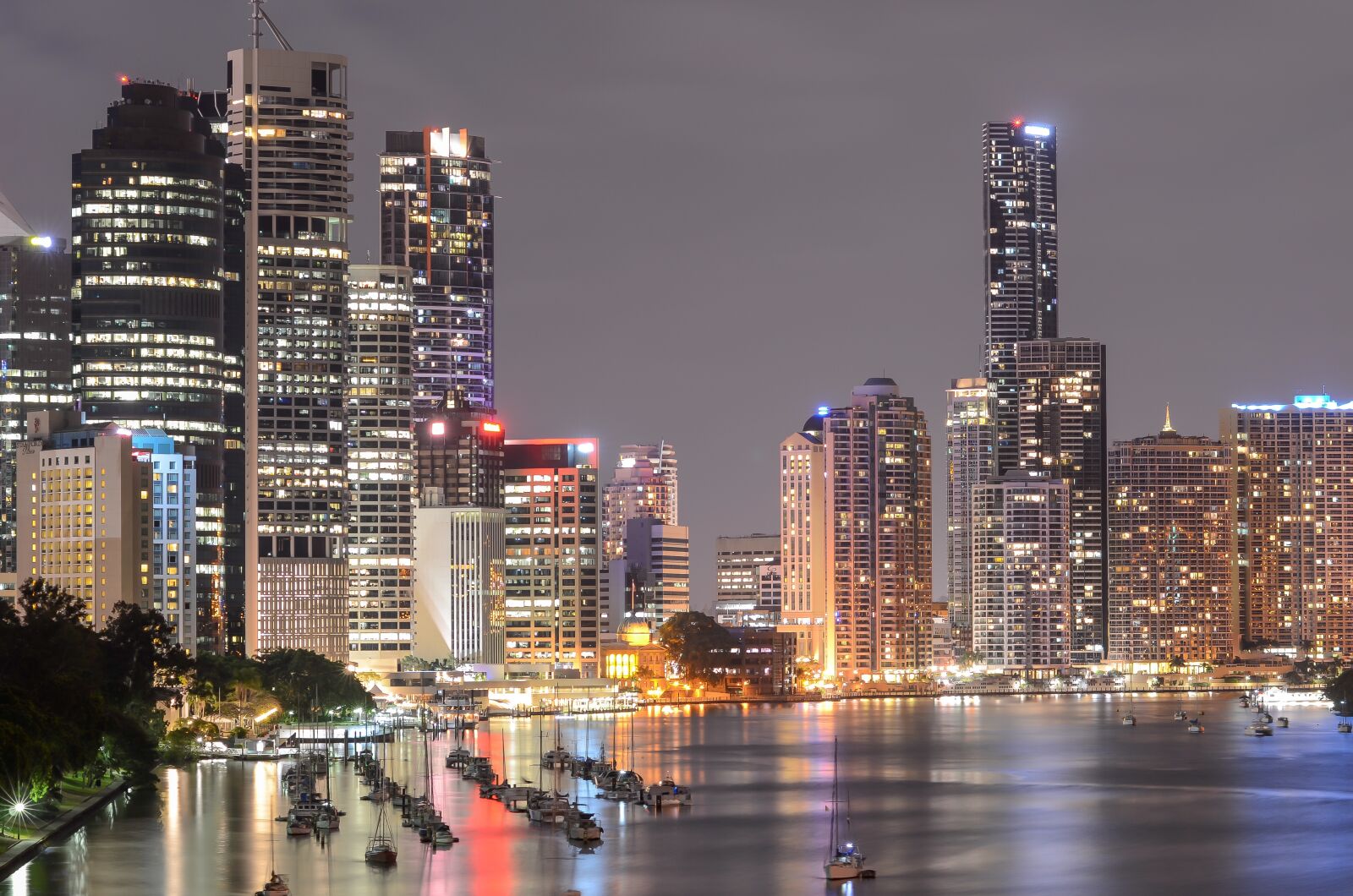 Nikon D7000 sample photo. Southbank brisbane, city lights photography