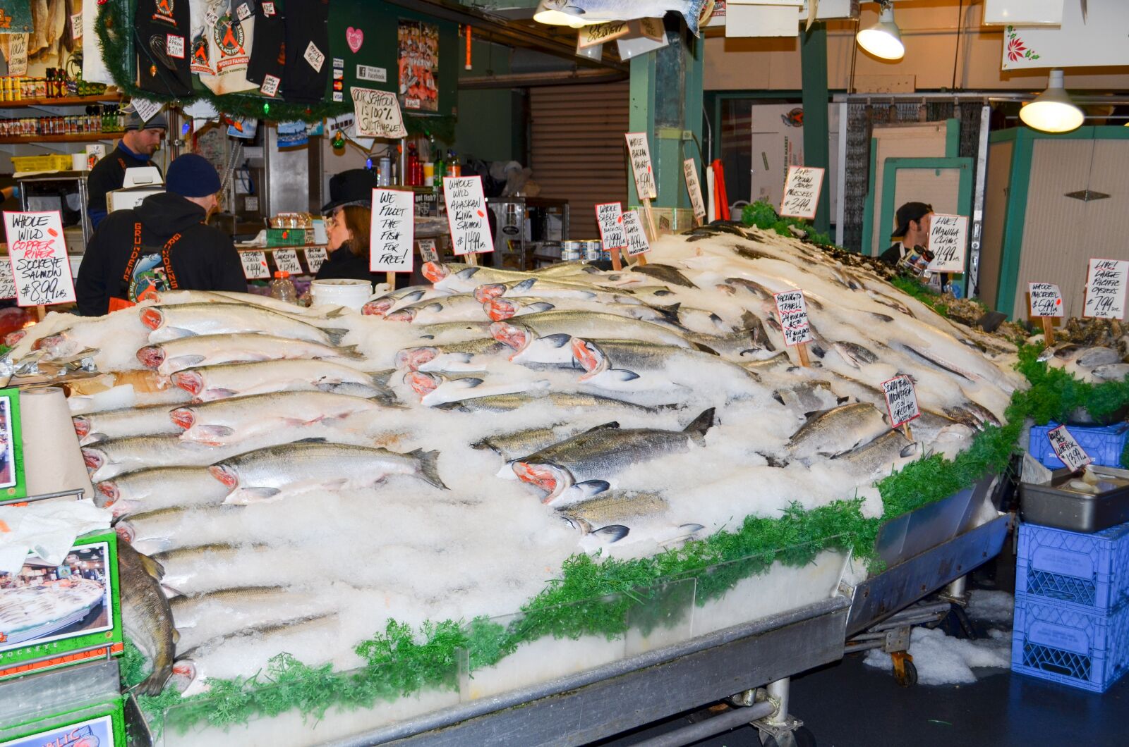 Nikon D5100 sample photo. Fish market, fish, seattle photography