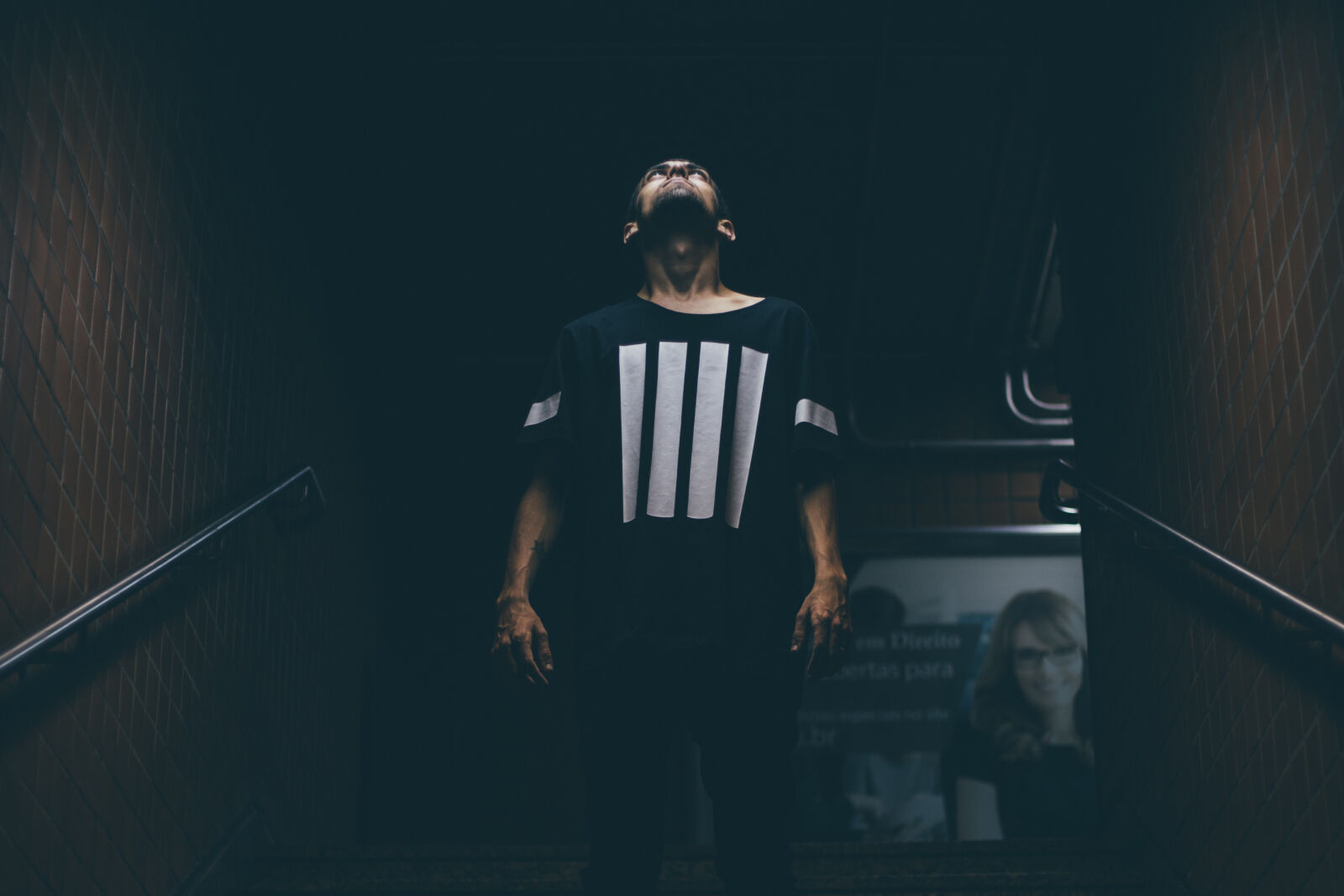 Canon EOS 6D + Canon EF 50mm F1.8 II sample photo. Man, standing, on, stair photography