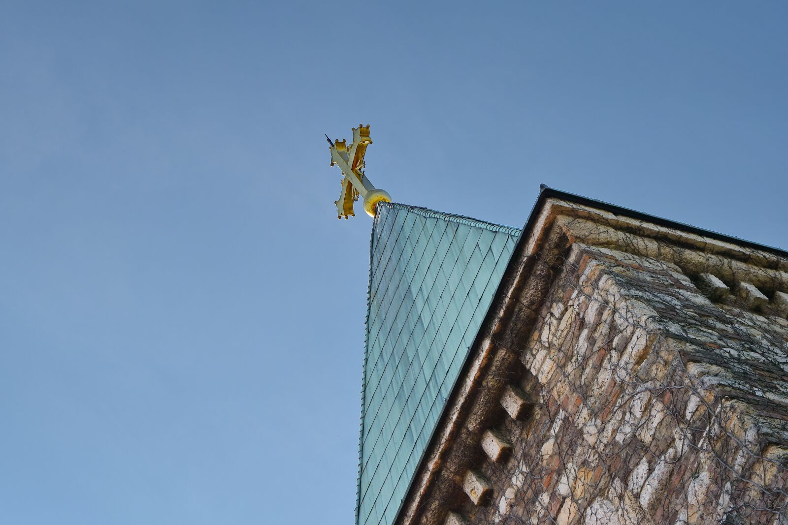 Nikon D5500 sample photo. Angle, cross, monastery, perspective photography