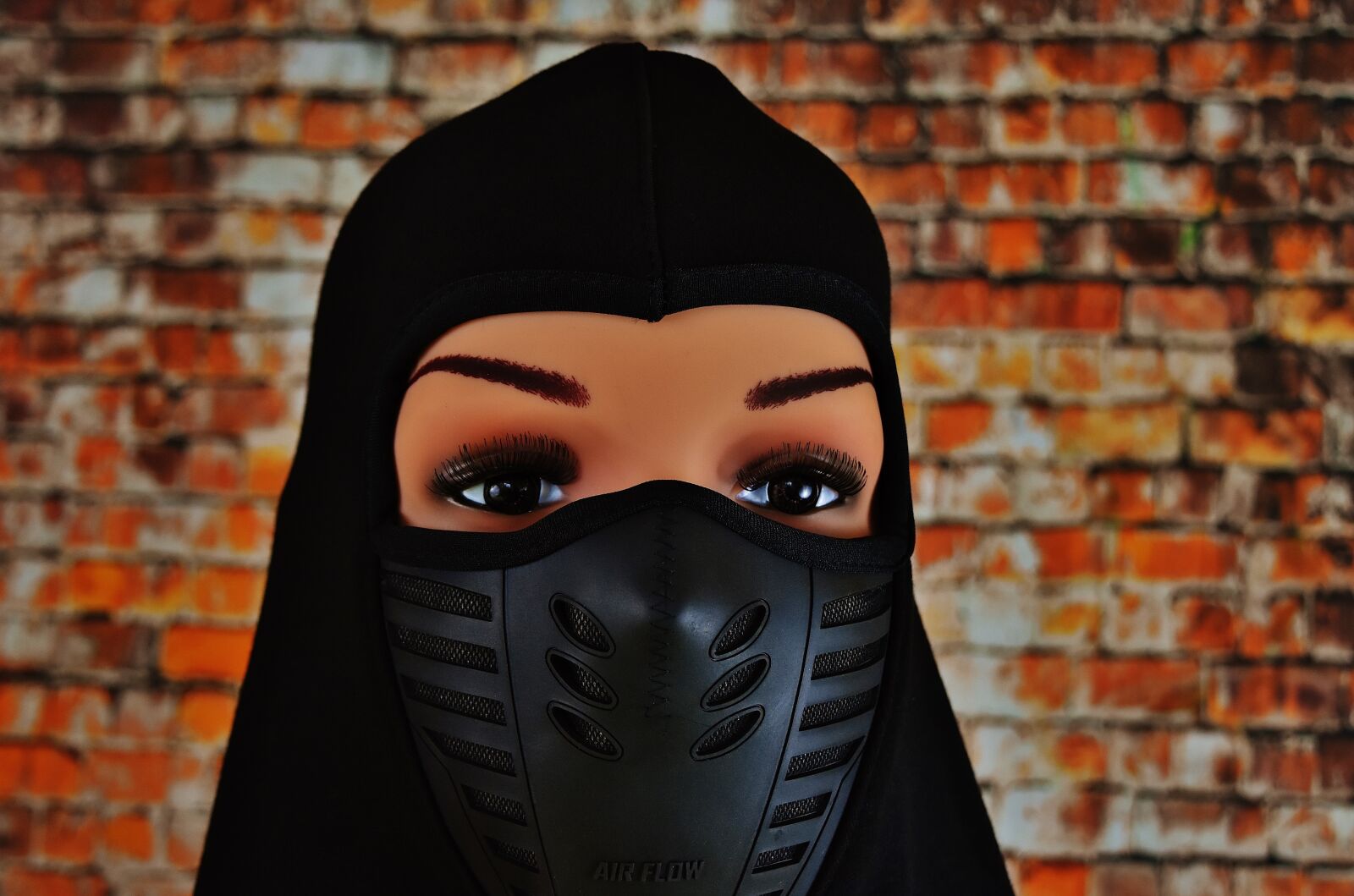 Nikon D7200 sample photo. Woman, ski mask, eyes photography