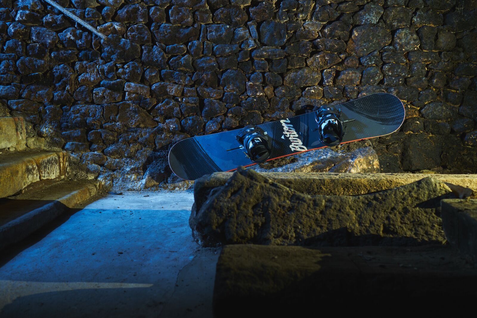 Sony FE 28mm F2 sample photo. Snowboard, keller, mystical photography