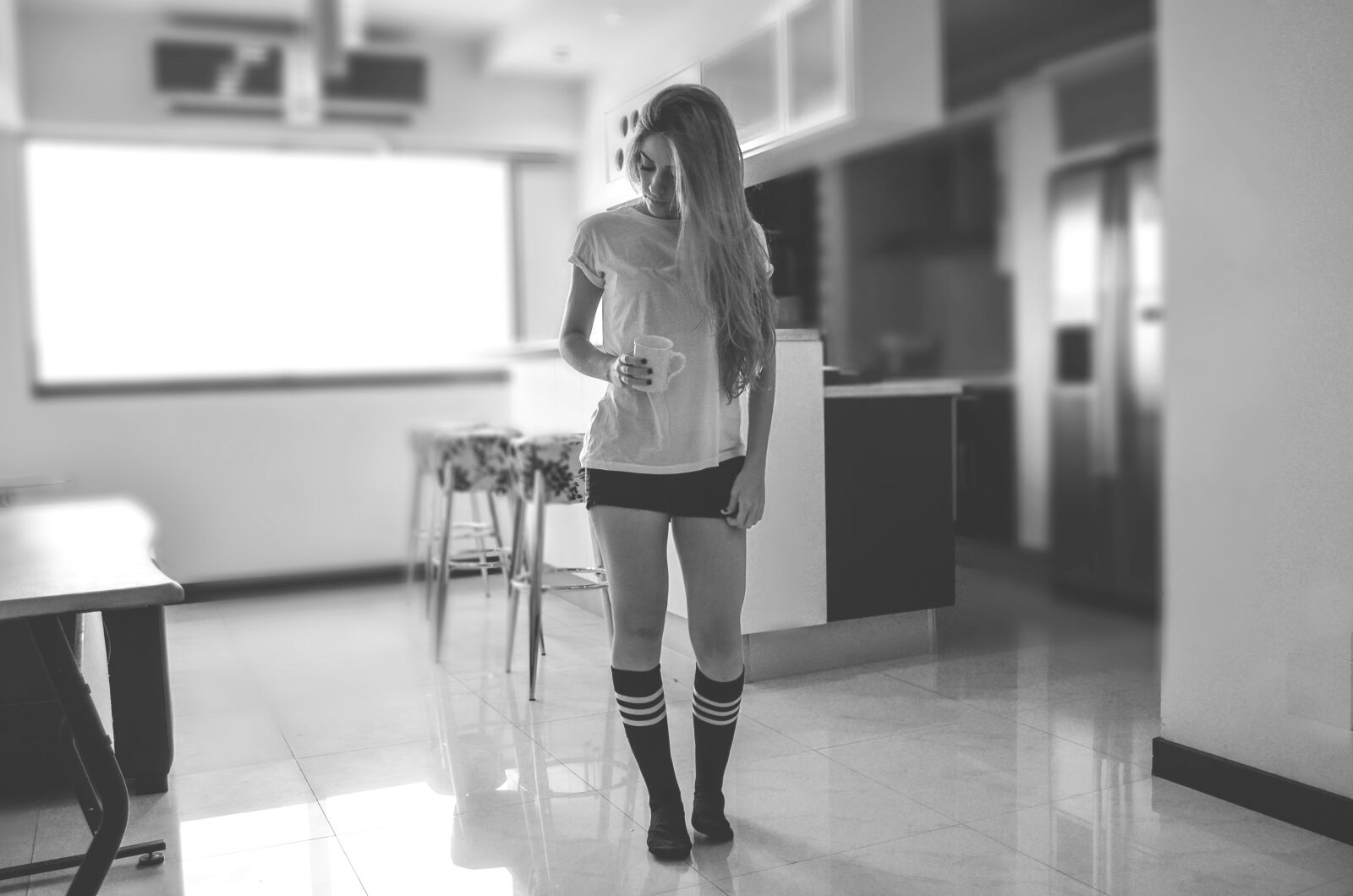 Nikon D5100 sample photo. Model, women, coffee photography