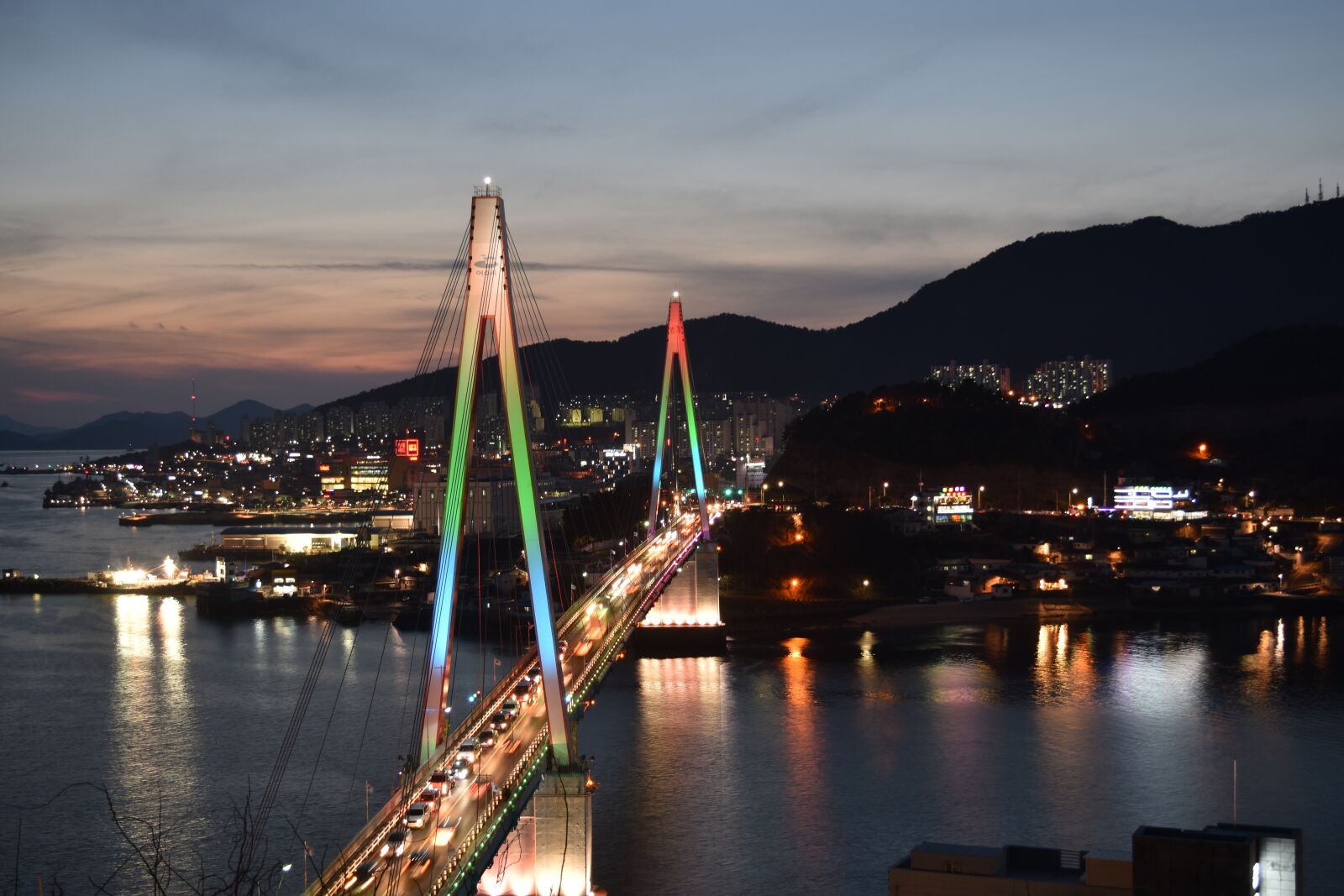 Nikon D5500 sample photo. Night view, yeosu, the photography