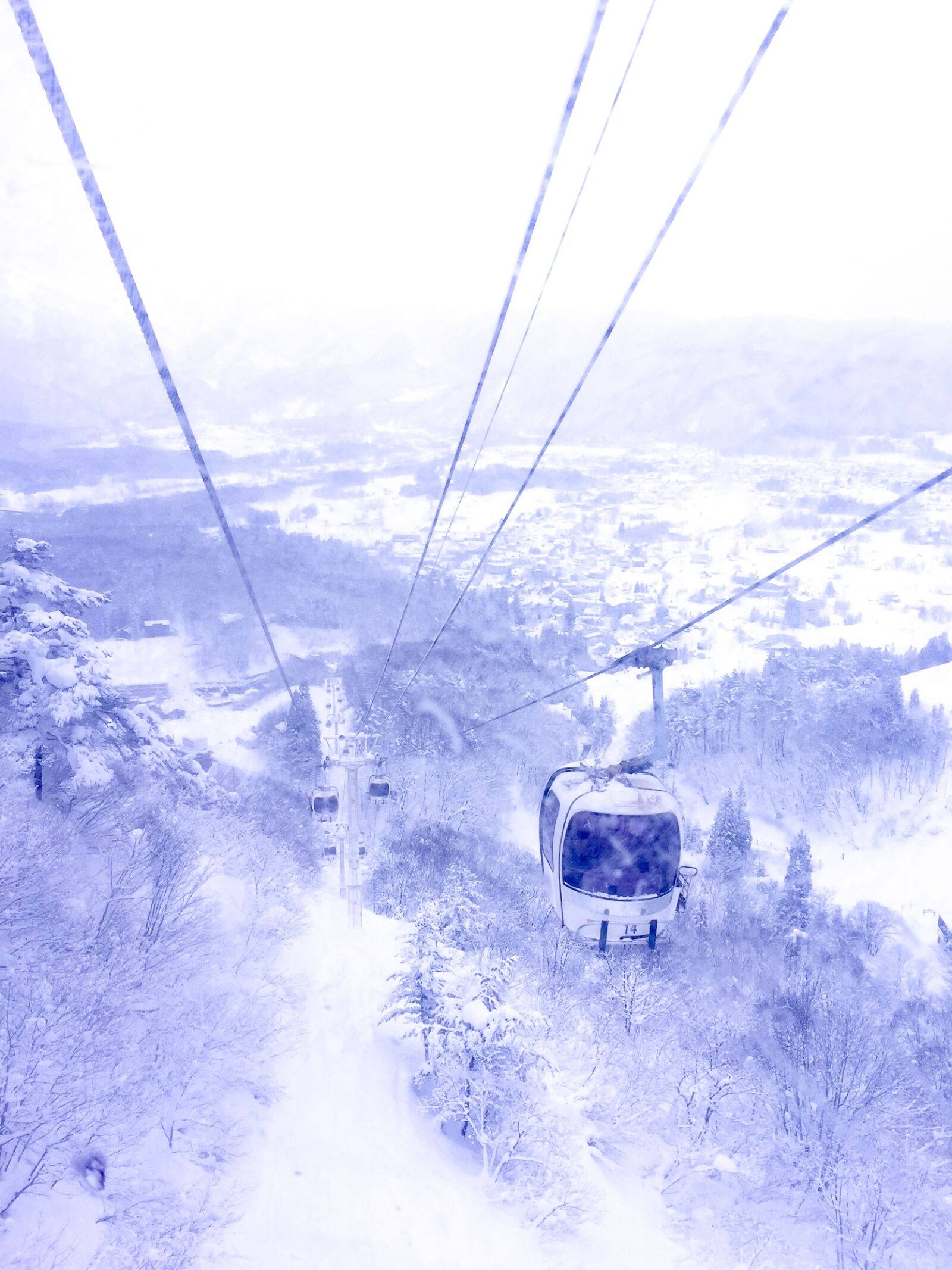 Apple iPhone 6 sample photo. Chairlift, snow, snowing photography
