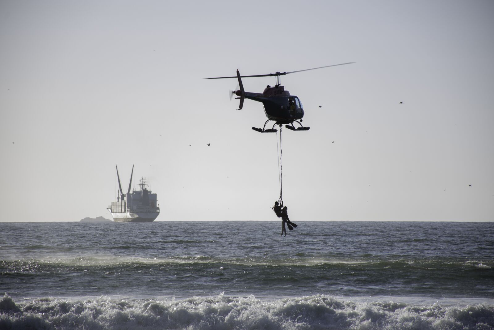 Nikon D7200 sample photo. Helicopter, sea, ocean photography