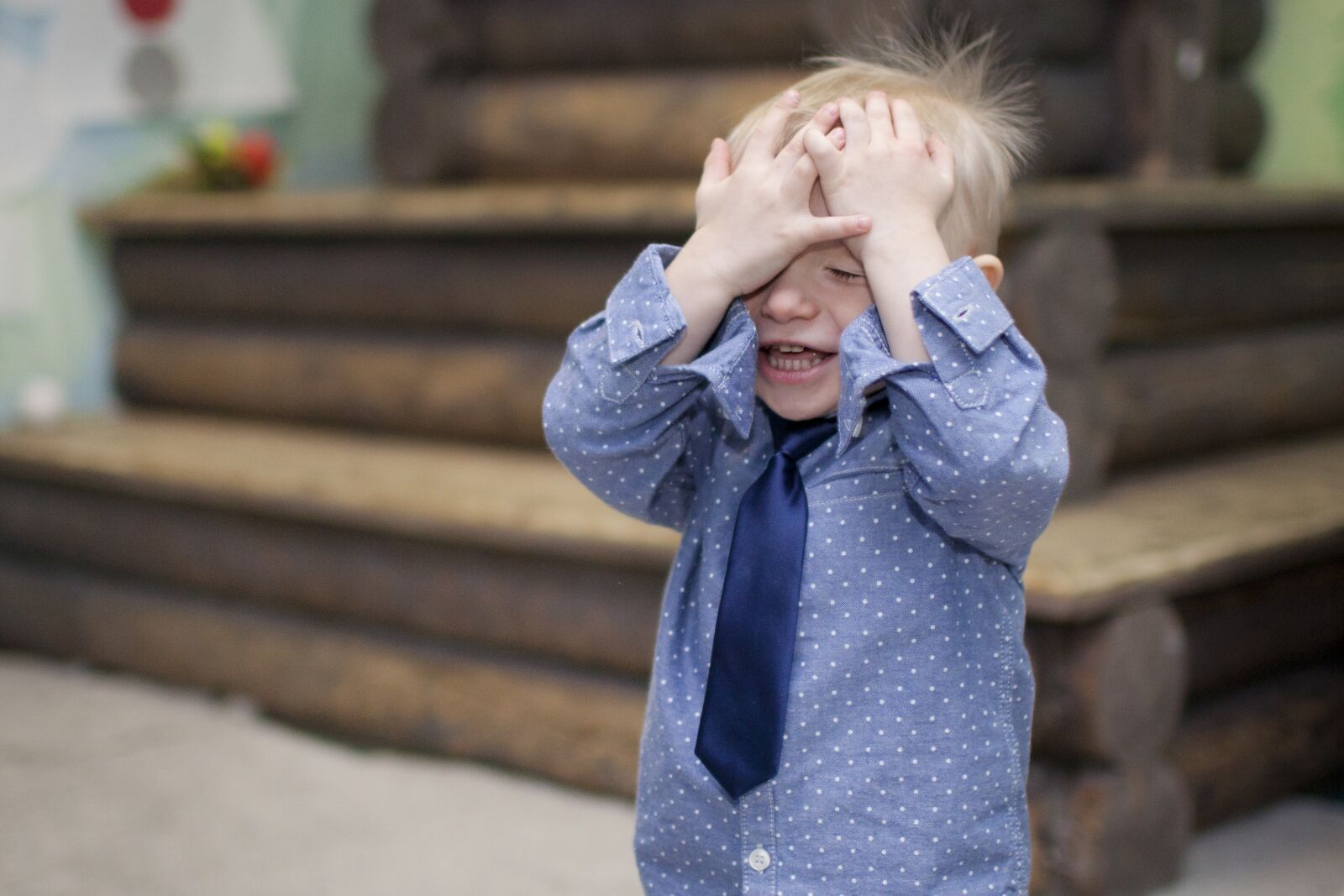 Canon EOS 5D Mark II sample photo. Boy covering face, boy photography