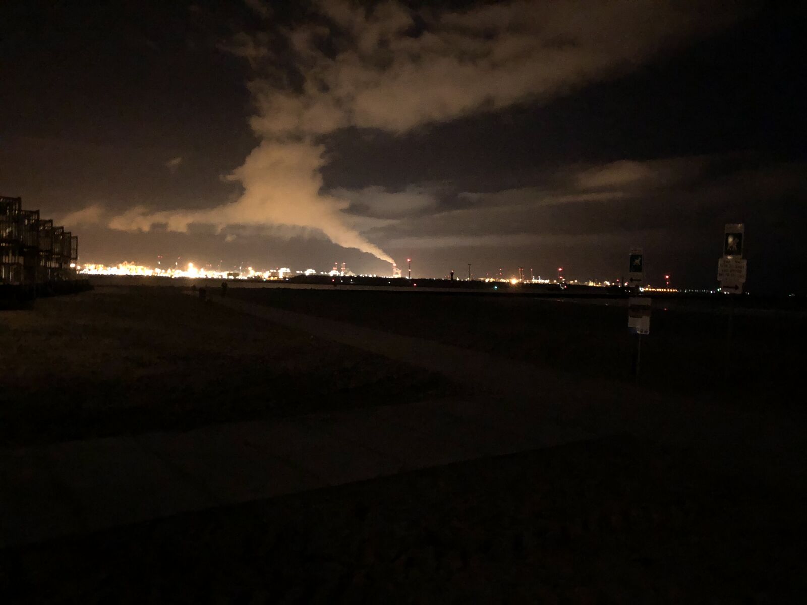 iPhone X back dual camera 4mm f/1.8 sample photo. Industry by the sea photography