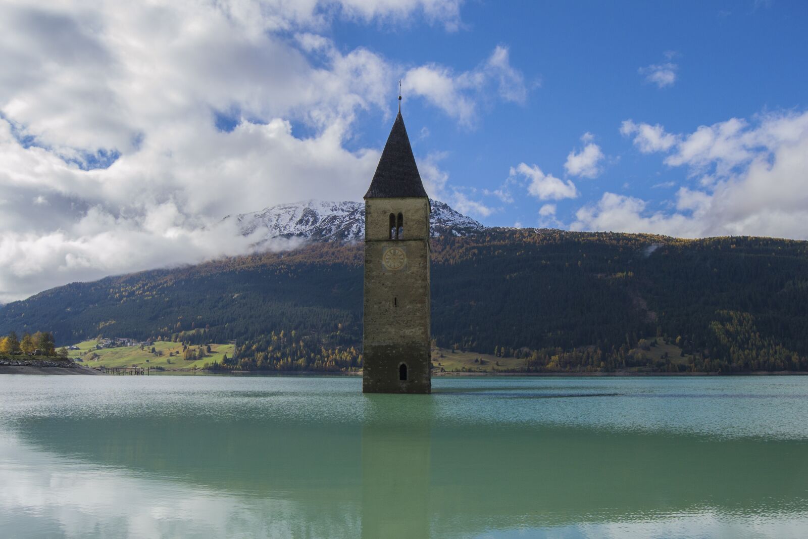 Nikon D3100 sample photo. Lake, steeple, south tyrol photography