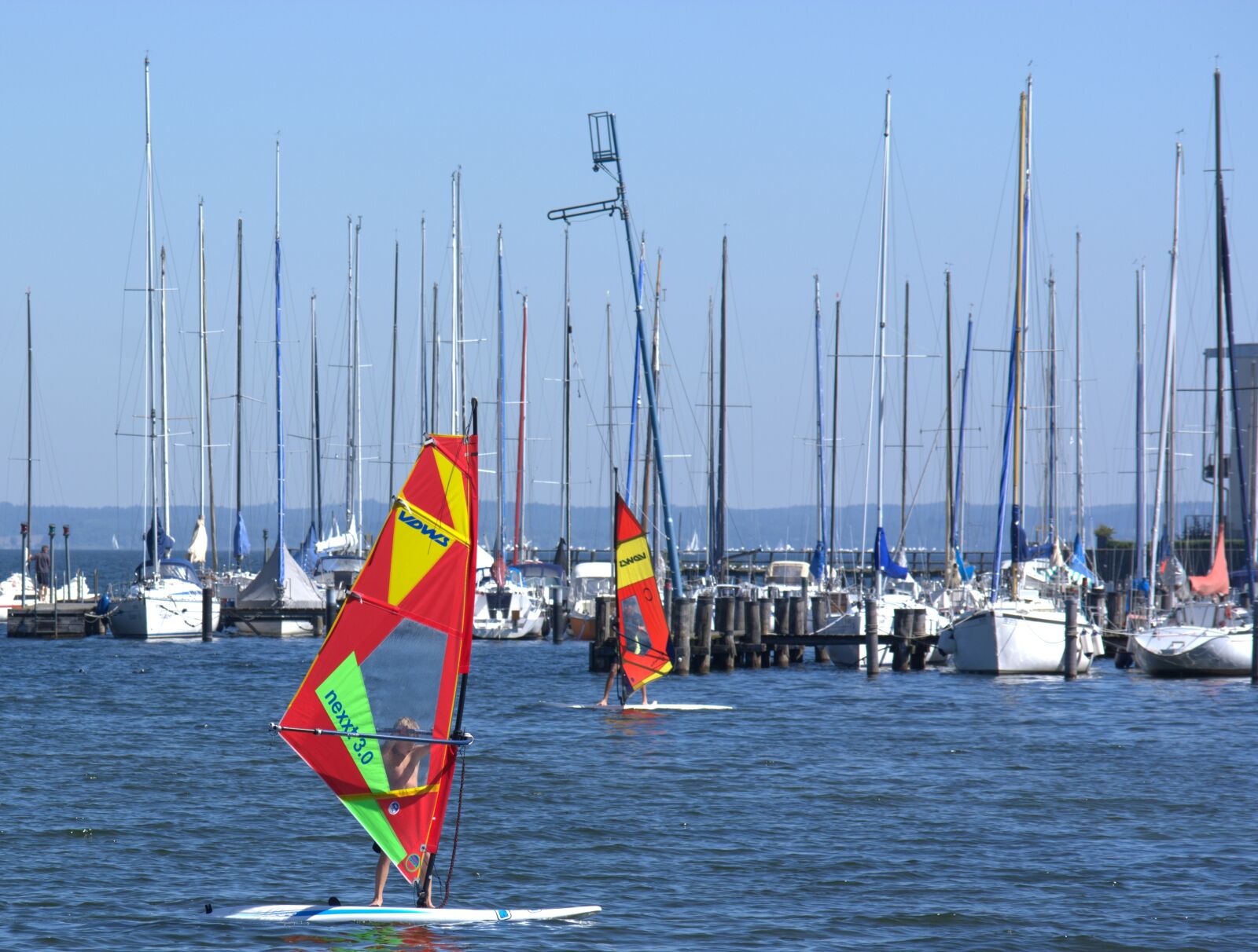 55.0-200.0mm f/4.0-f/5.6 sample photo. Port, boats, surfing photography