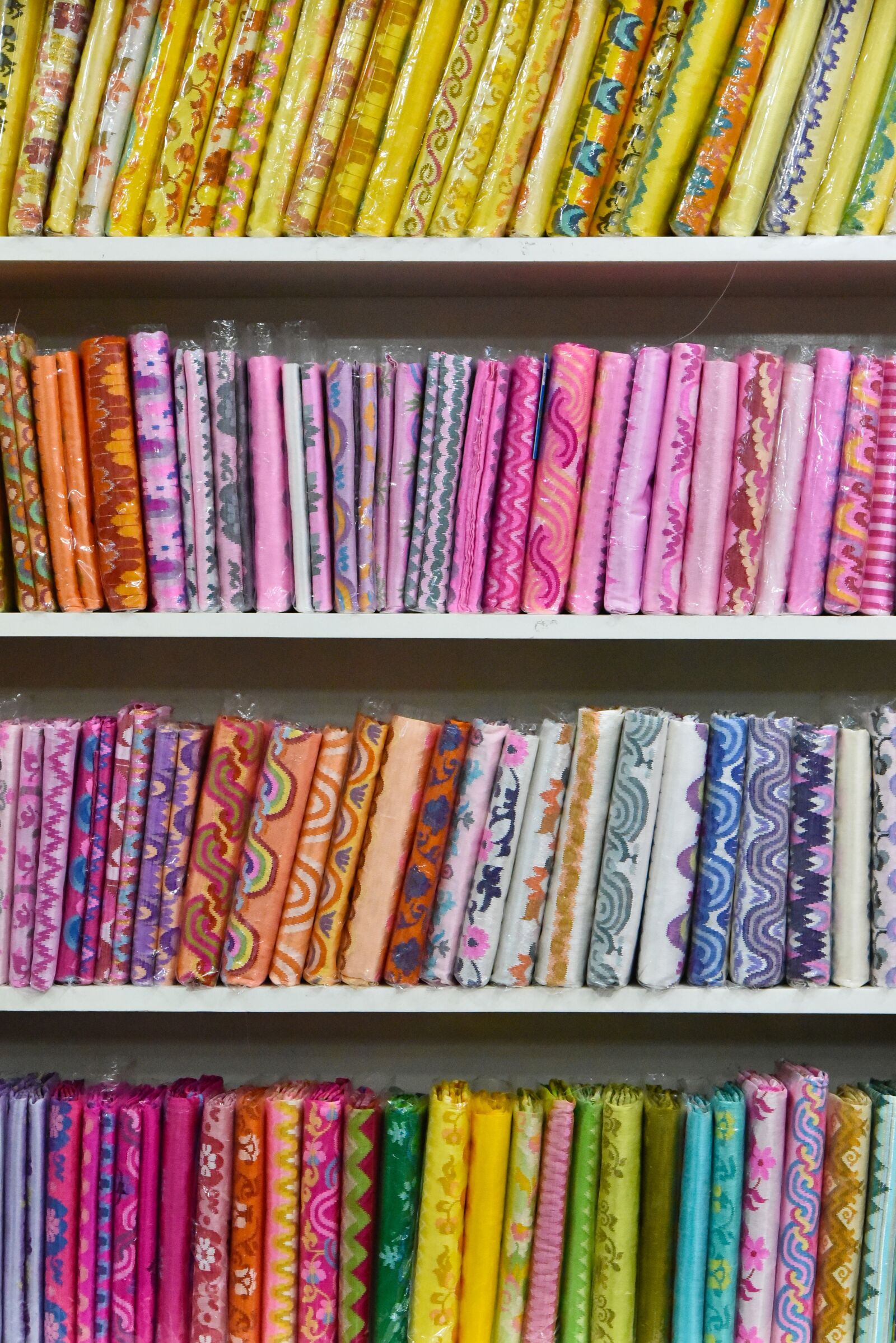 Nikon D750 sample photo. Fabric, silk industry, burma photography