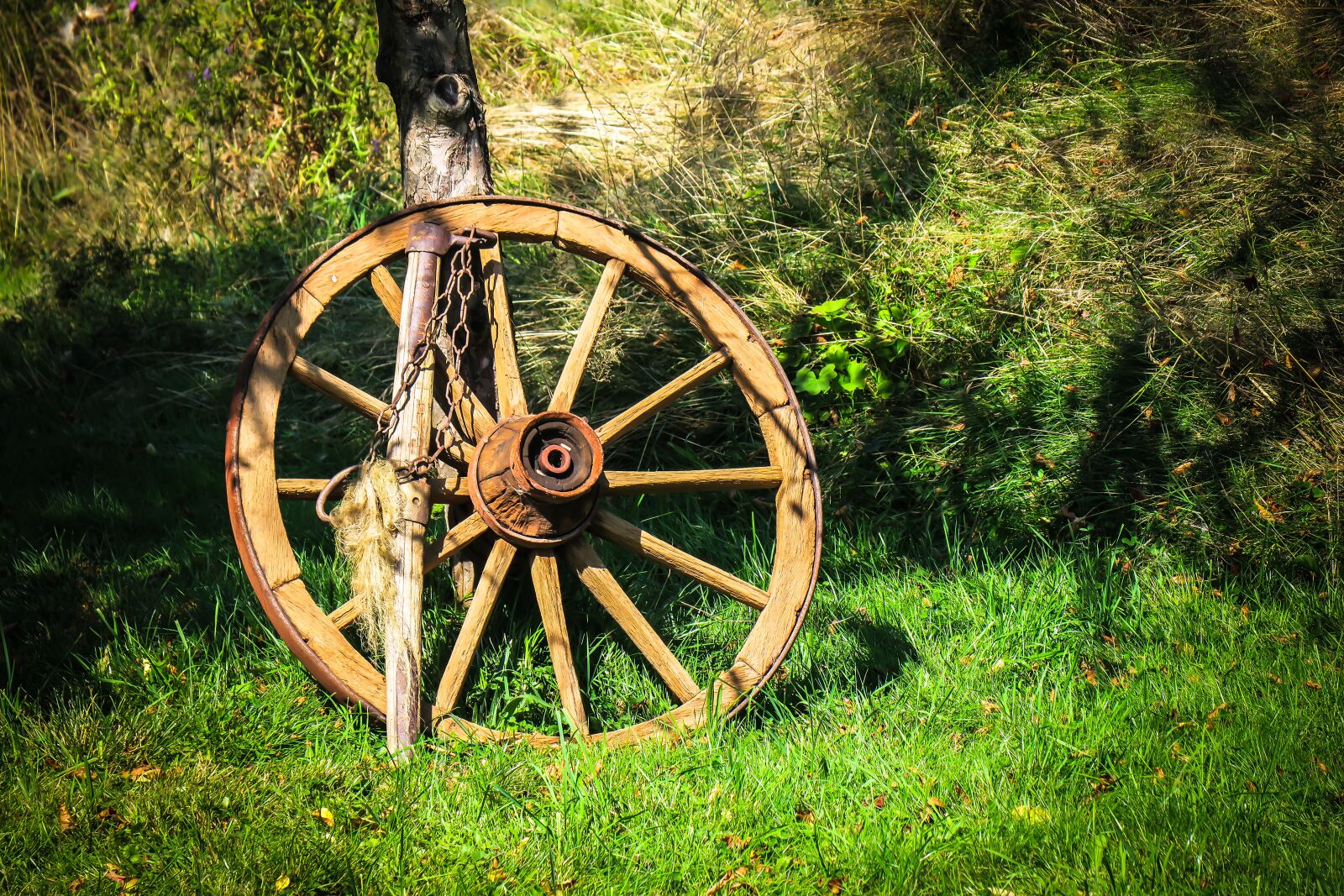 Canon PowerShot G3 X sample photo. Wagon wheel, wheel, wooden photography