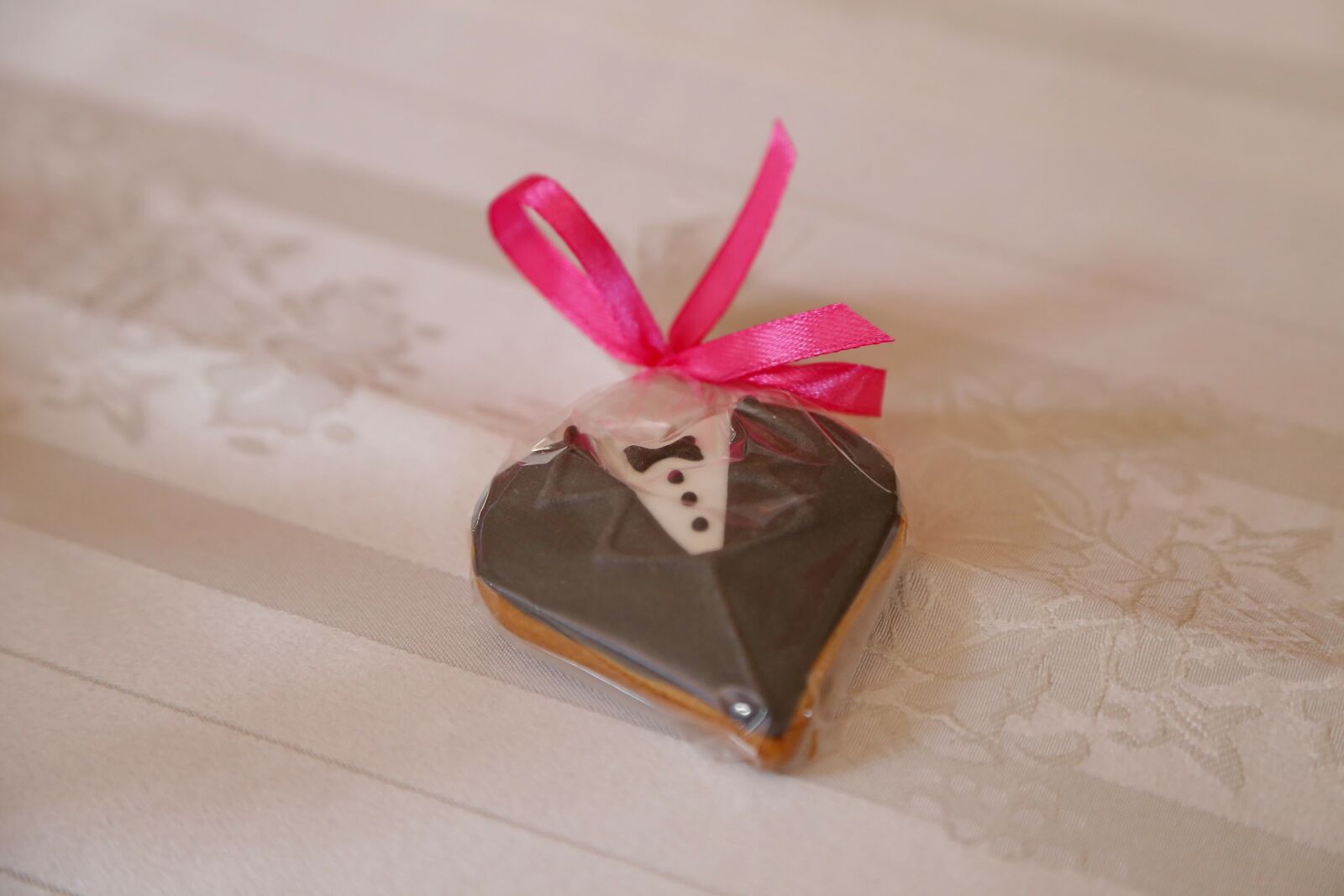Canon EOS 6D sample photo. Cookie, groom, wedding, ribbon photography