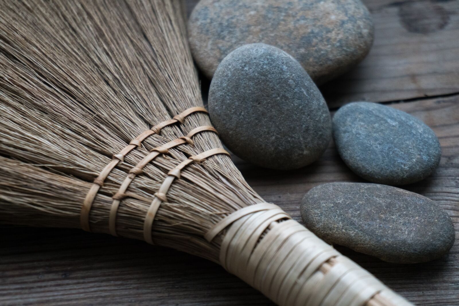 Sony a6300 sample photo. Broom, stones, mood photography