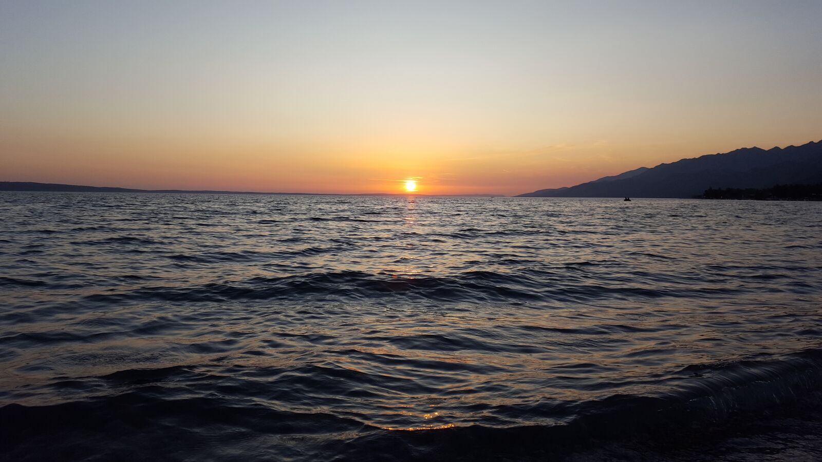 Samsung Galaxy S6 sample photo. Sunset, adria, water photography