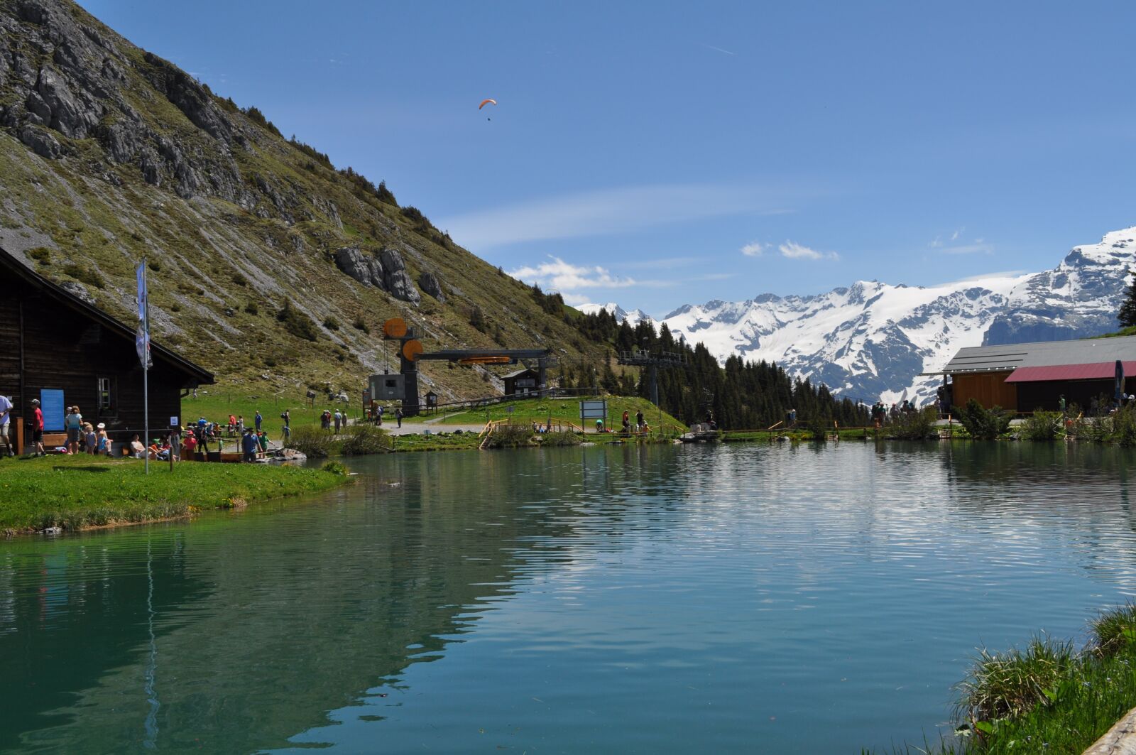 Nikon D5000 sample photo. Swiss alps, bergsee, lighting photography