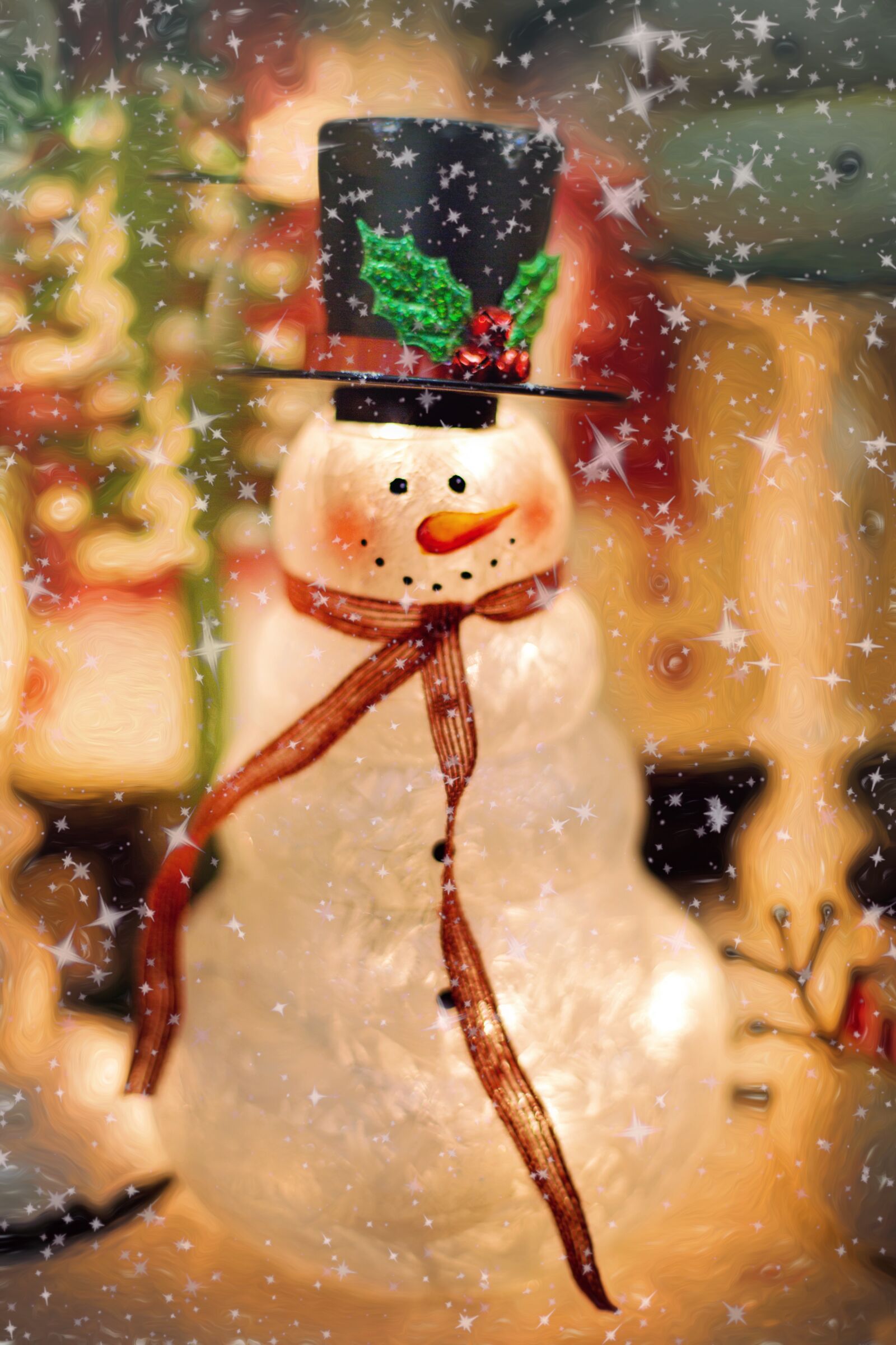 Canon EF 50mm F1.4 USM sample photo. Snowman, christmas, winter photography