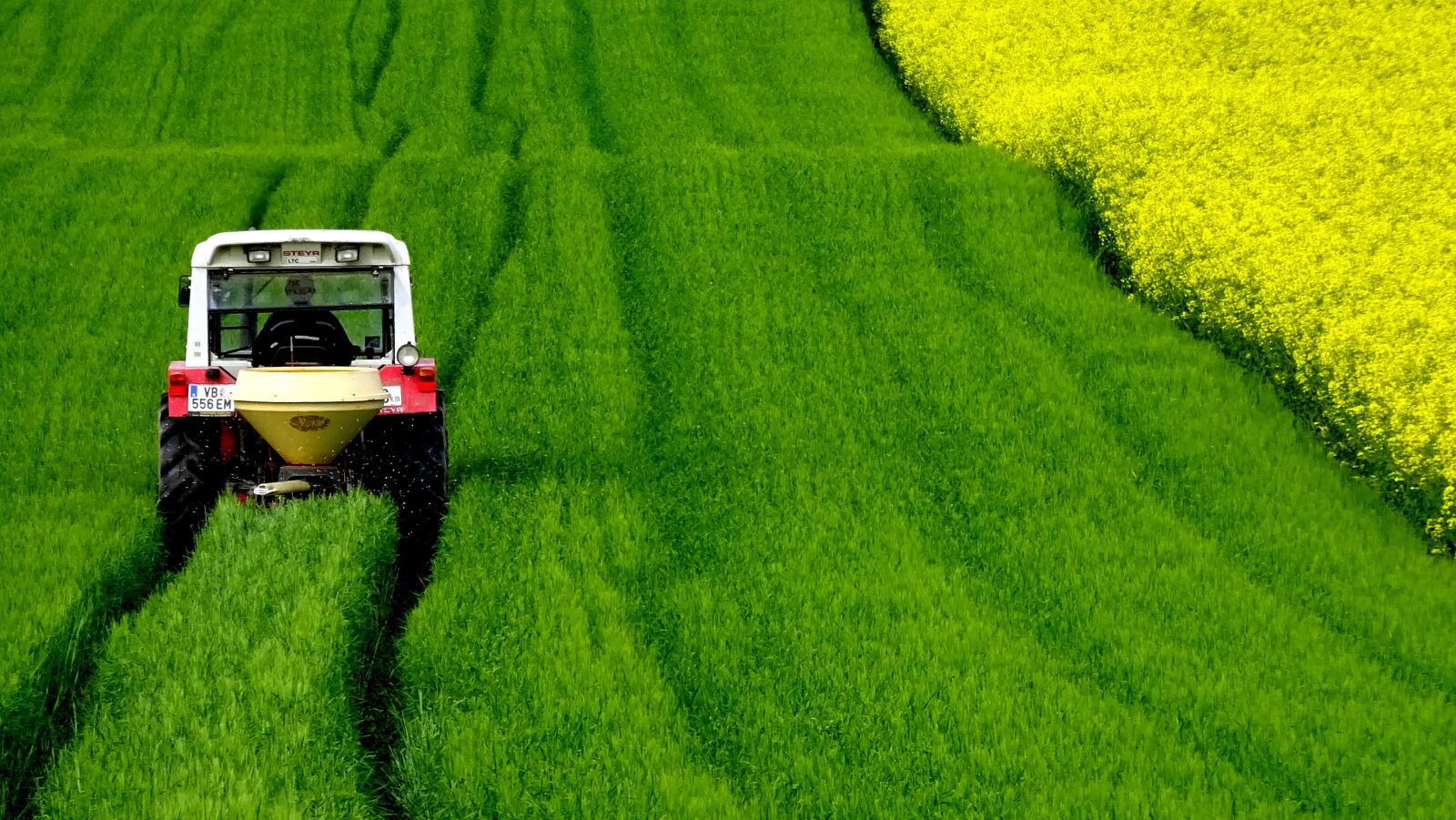 Sony Cyber-shot DSC-WX350 sample photo. Landscape, cornfield, tractor photography
