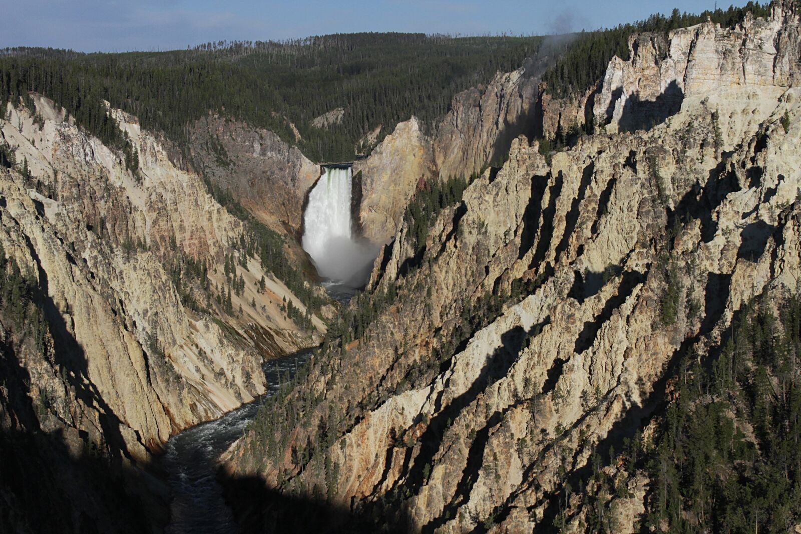 Canon EOS 7D sample photo. Lower yellowstone falls, waterfall photography