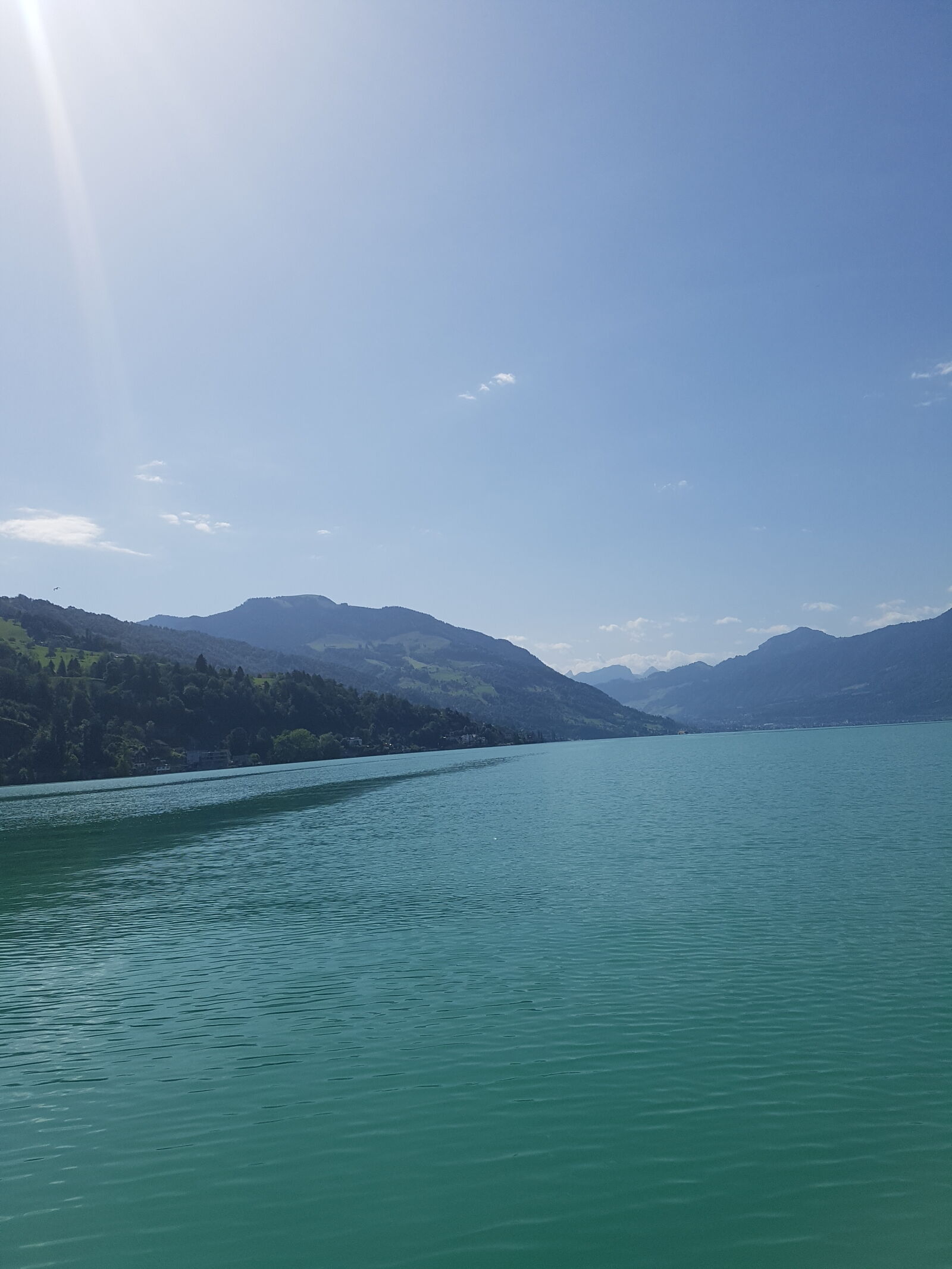 Samsung Galaxy S7 Edge sample photo. Blue, lake, train, turquoise photography