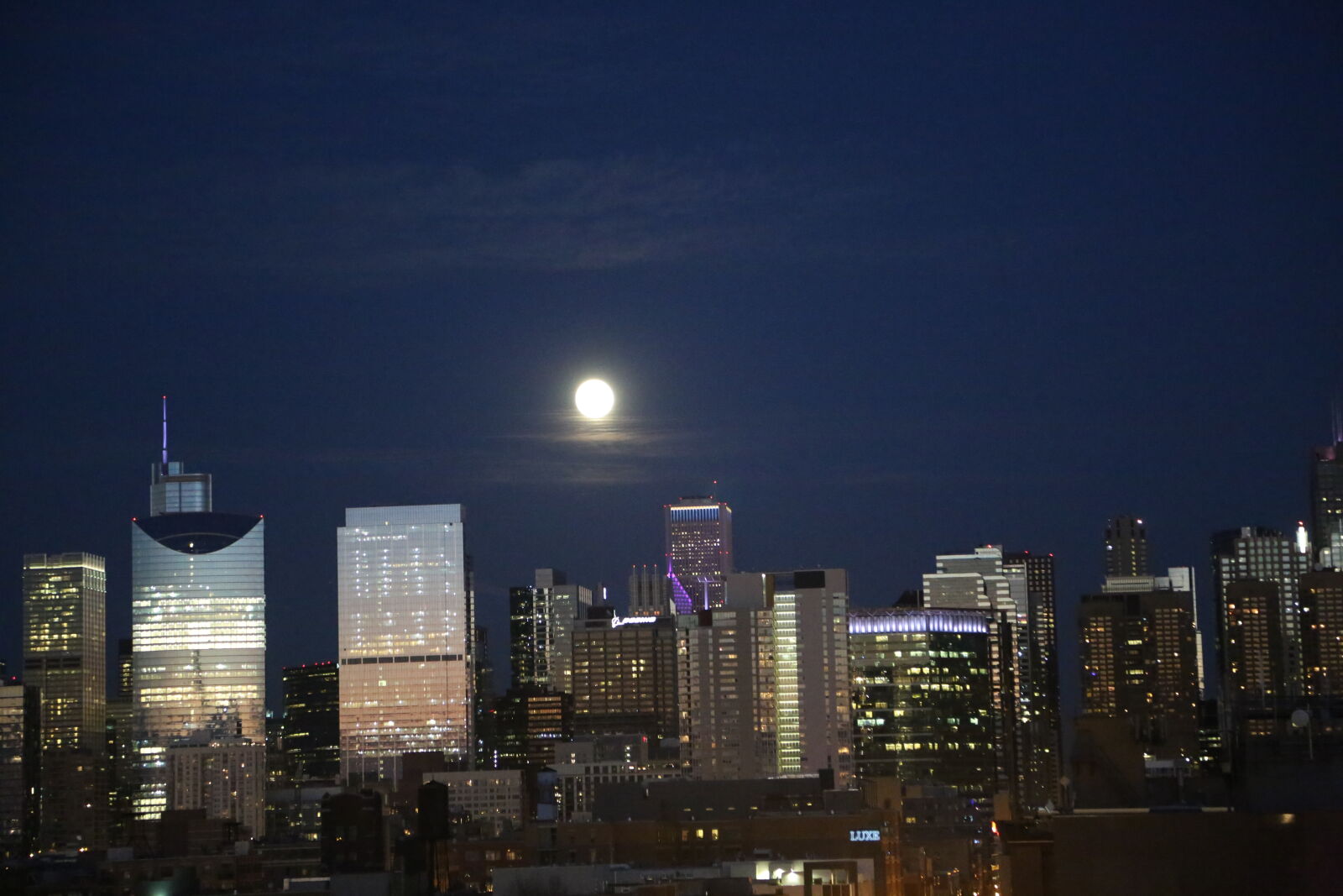 Canon EOS 5D Mark III sample photo. Chicago, moon, rise photography