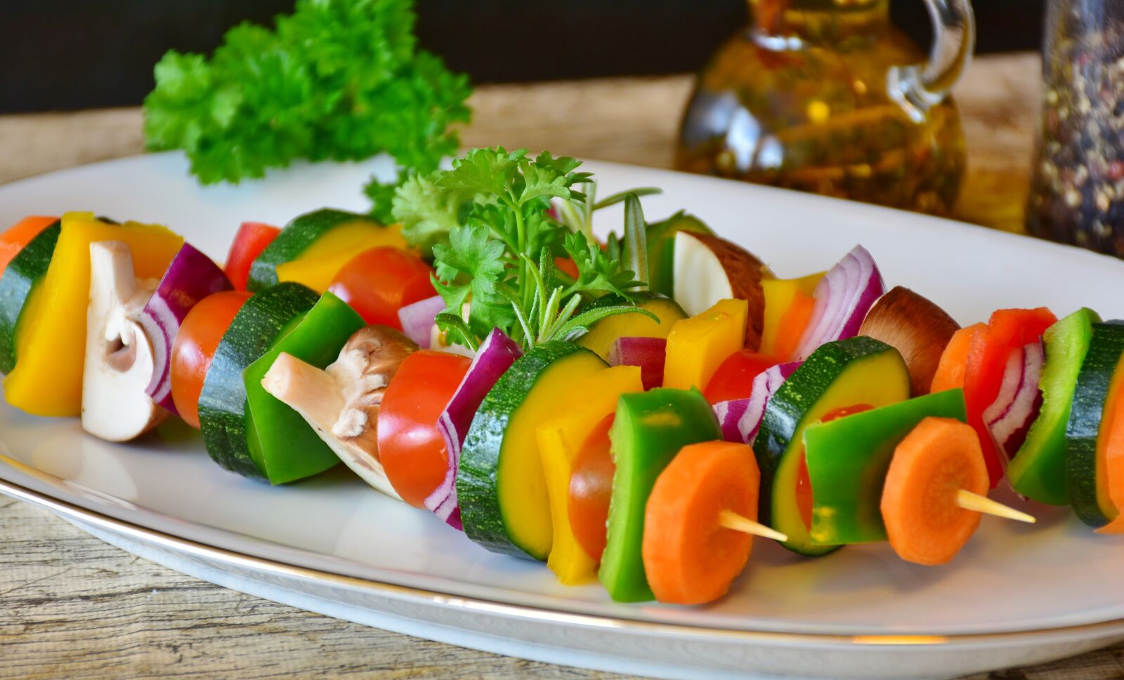 Nikon D7200 sample photo. Vegetable skewer, vegetables, grilled photography