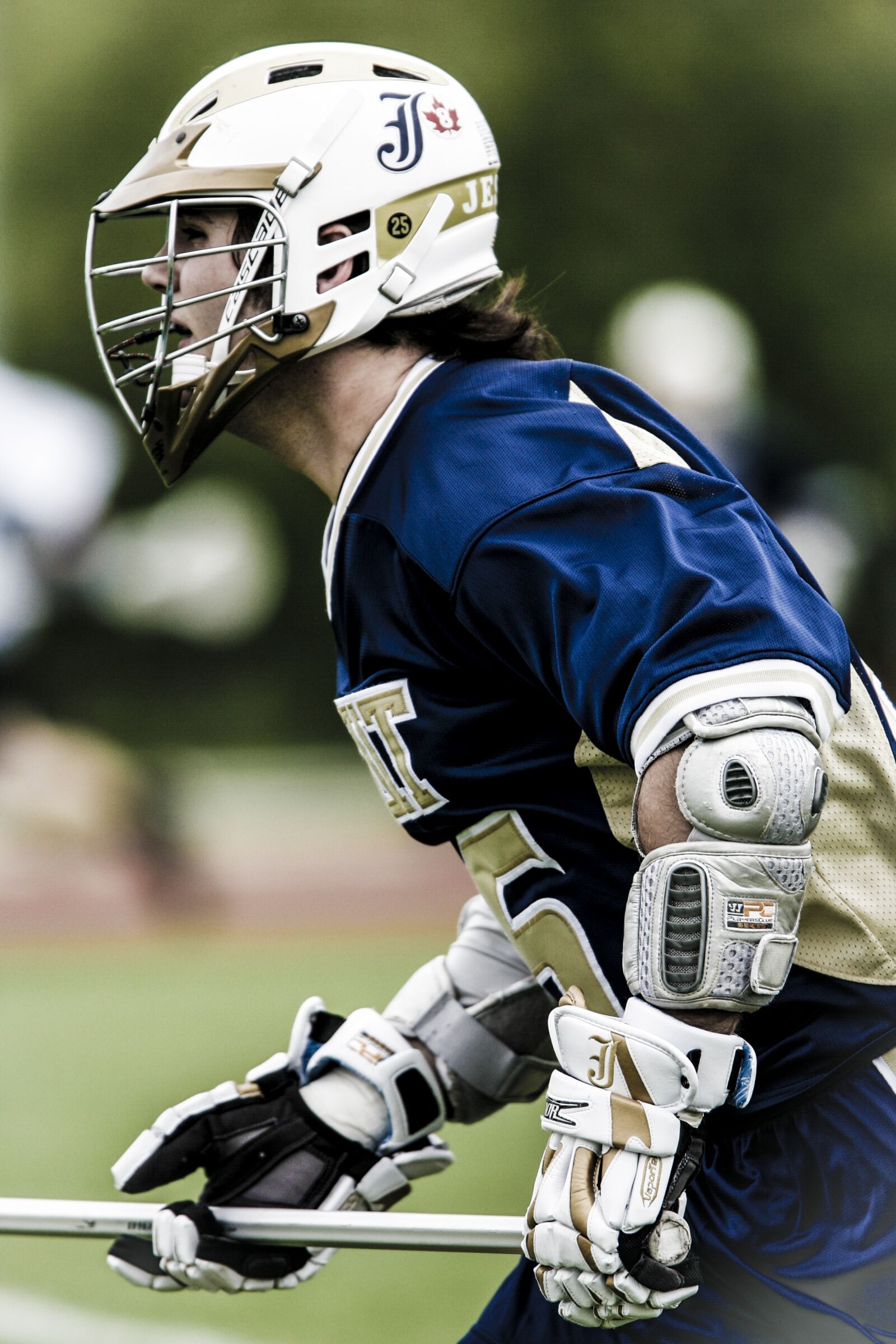 Canon EF 300mm F2.8L IS USM sample photo. Lacrosse, player, action photography