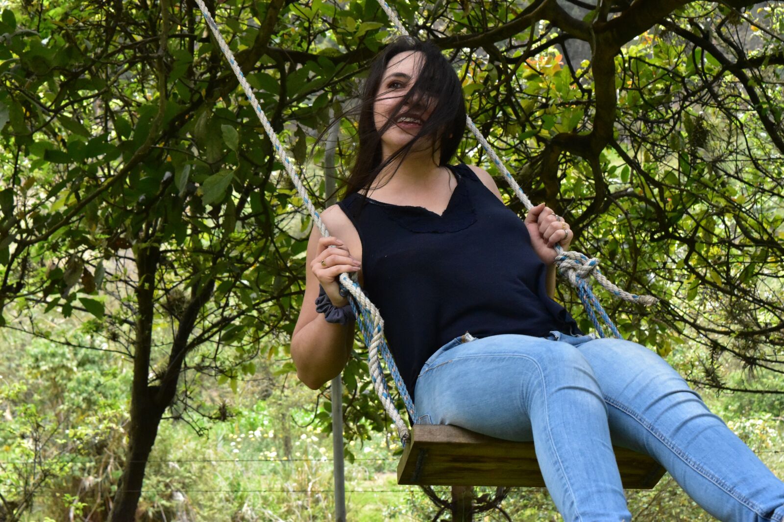 Nikon D5500 sample photo. Columpio, feliz, fe photography