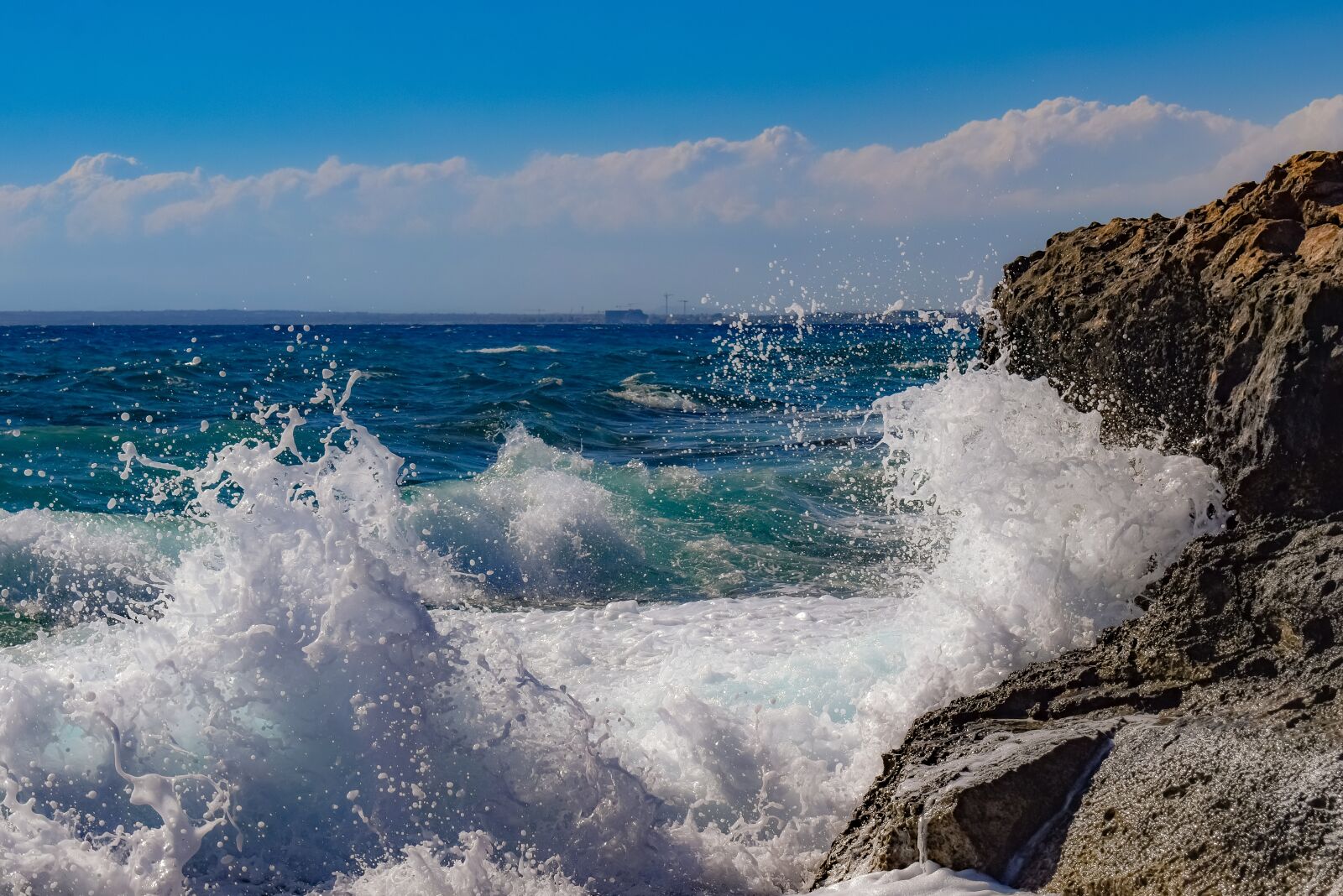 Nikon D3300 sample photo. Rocky coast, rough sea photography