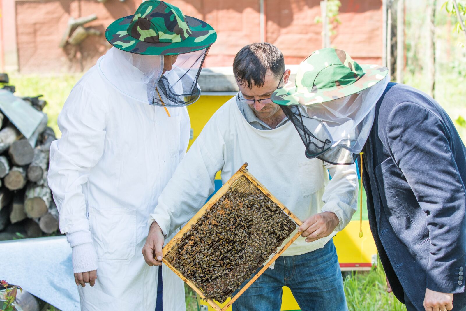 Canon EOS 7D Mark II sample photo. Bee, beekeeper, the hive photography