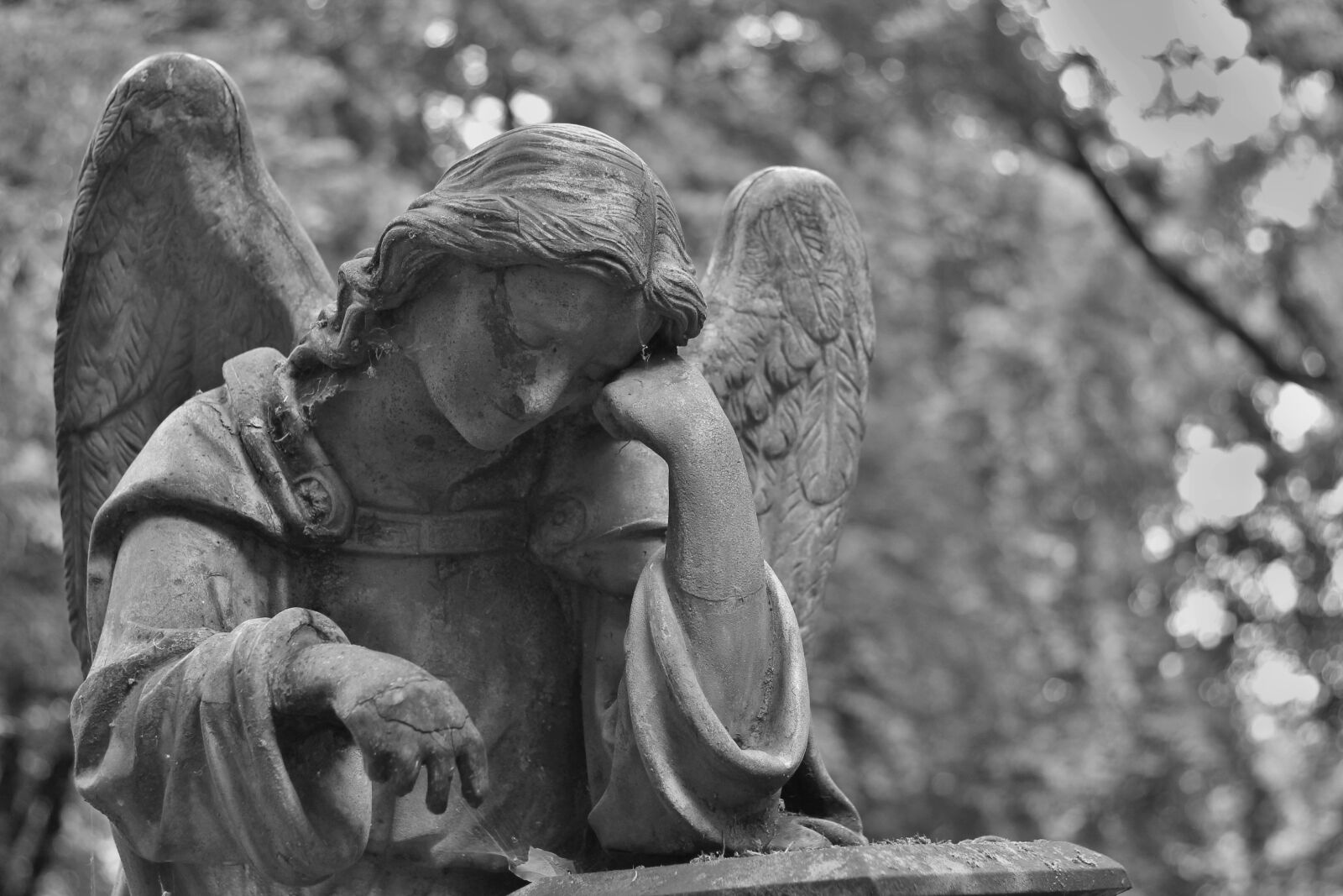 Canon EOS 1100D (EOS Rebel T3 / EOS Kiss X50) + Canon EF 50mm F1.8 II sample photo. Cemetery, statue, stone photography