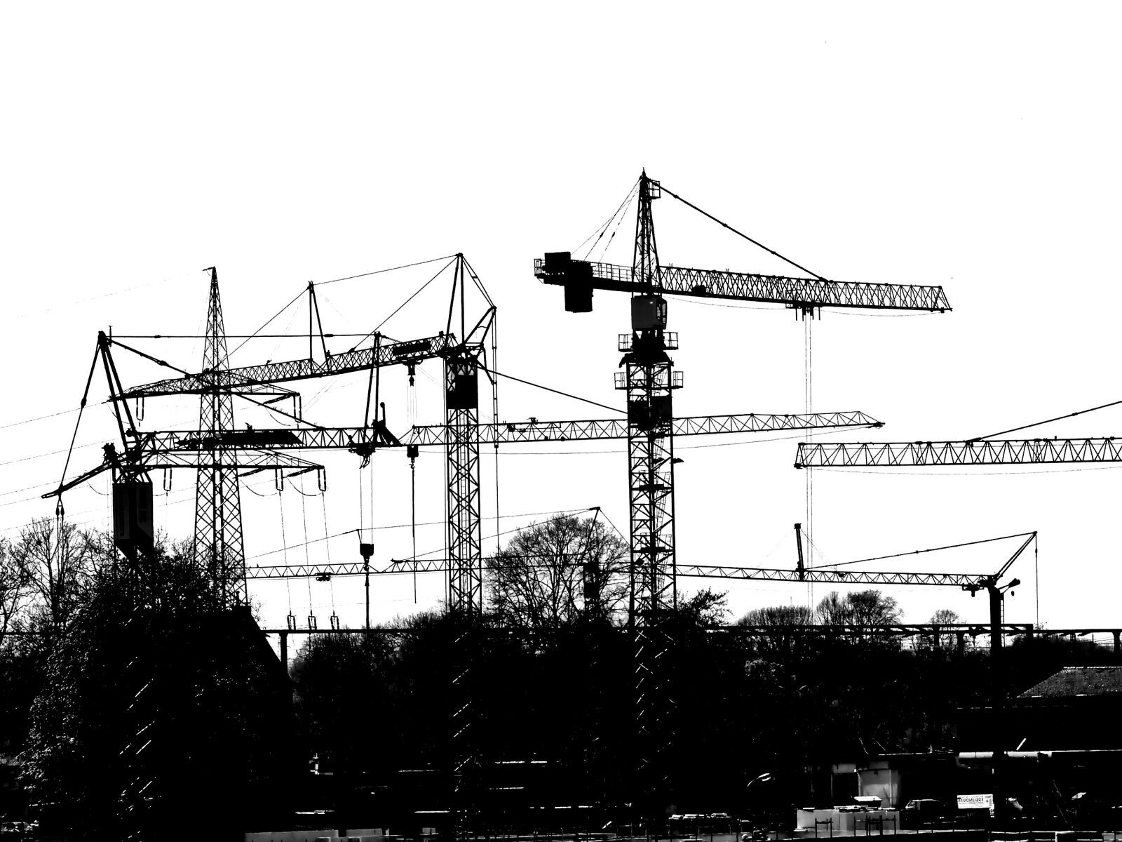 Panasonic Lumix DMC-FZ200 sample photo. Site, crane, baukran photography