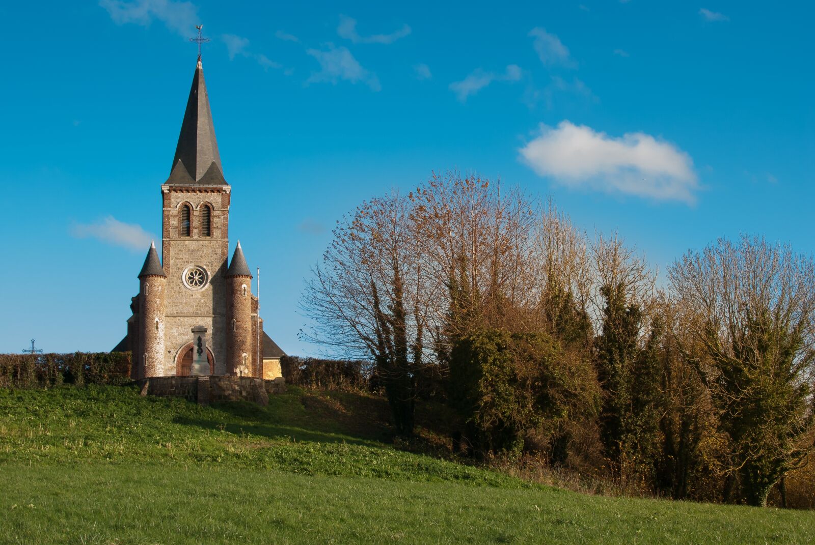 Nikon D80 sample photo. Landscape, normandy, church photography