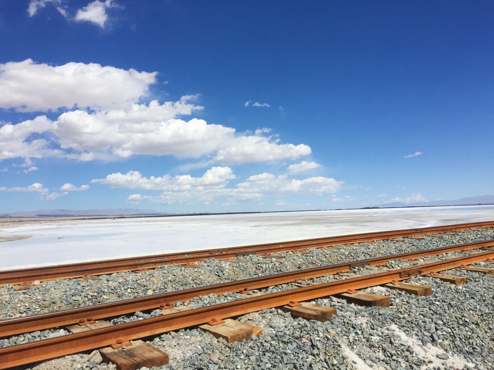 Apple iPhone 6 sample photo. Railway, qinghai, caka salt photography