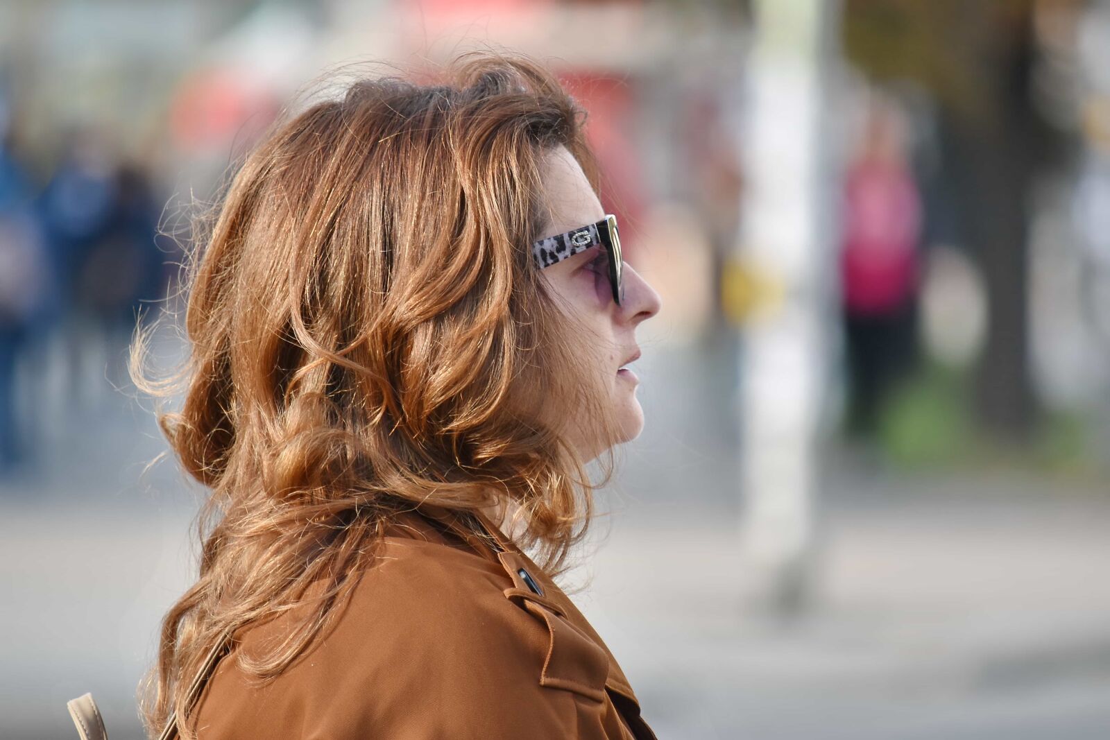 Nikon D5500 sample photo. Blonde hair, coat, fashion photography