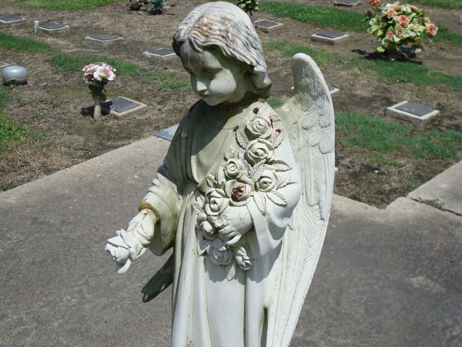 Sony DSC-W80 sample photo. Angel, cemetery, statue photography