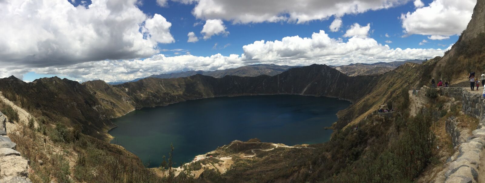 iPhone 5s back camera 4.15mm f/2.2 sample photo. Quilotoa, laguna, panoramic photography