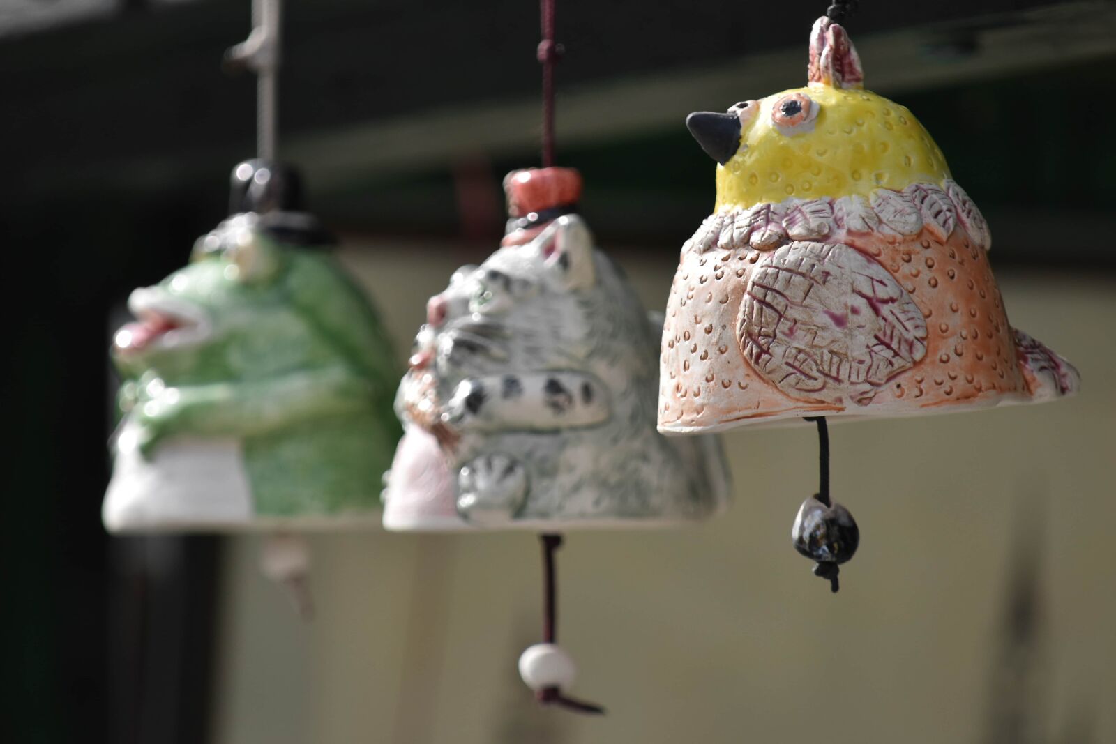 Nikon D5500 sample photo. Bell, handmade, pottery, hanging photography