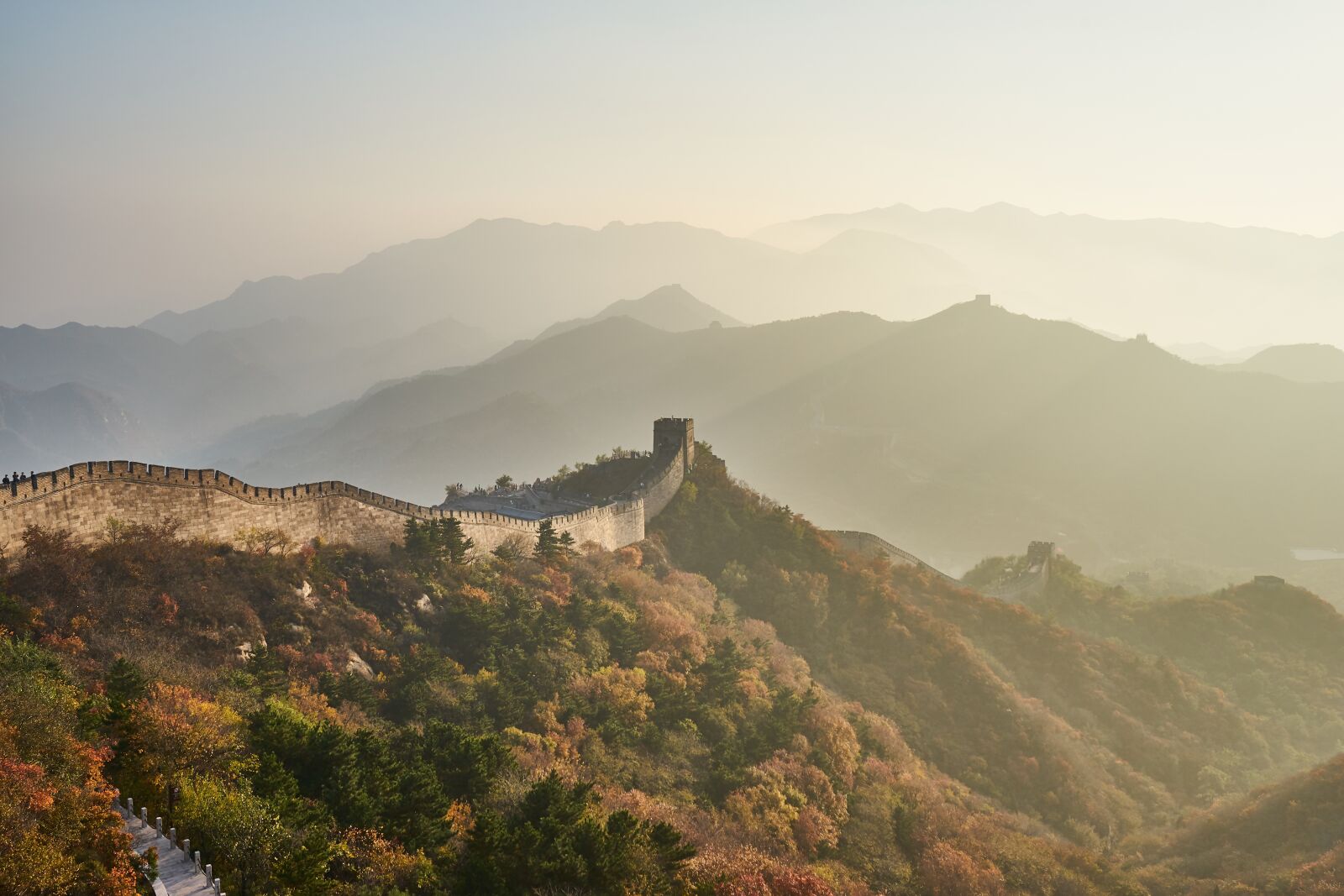 Sony a7 II sample photo. Great wall, mountain, sunset photography