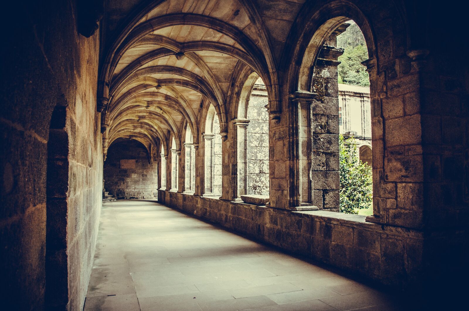 Nikon D300 sample photo. Cloister, columns, monastery photography