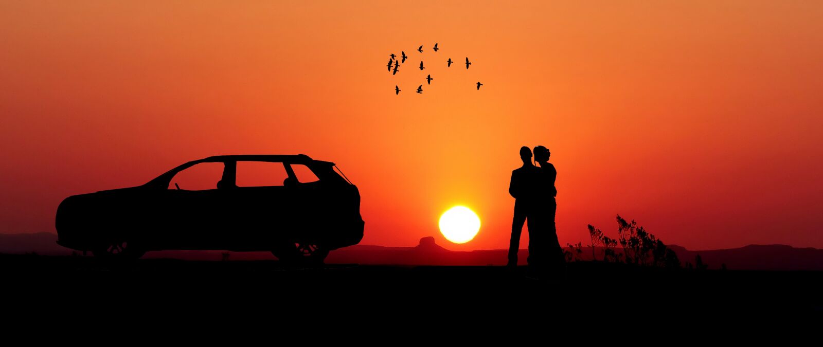 Panasonic Lumix DMC-FZ200 sample photo. Sunset, car, transport photography