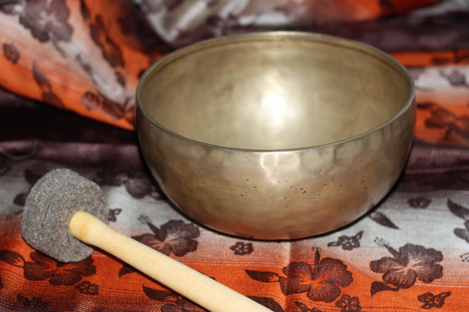 Canon EOS 600D (Rebel EOS T3i / EOS Kiss X5) + Canon EF 50mm F1.8 II sample photo. Singing bowl, sound massage photography