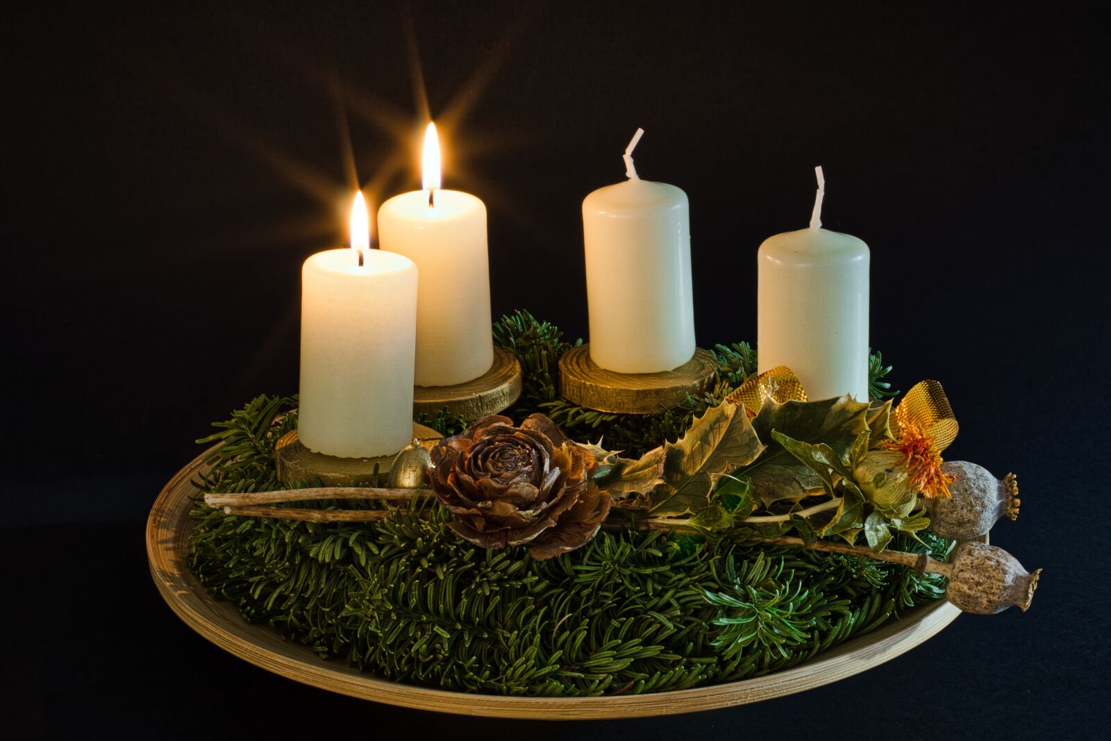 Sony a6000 + Sony DT 50mm F1.8 SAM sample photo. Advent, 2, candles photography