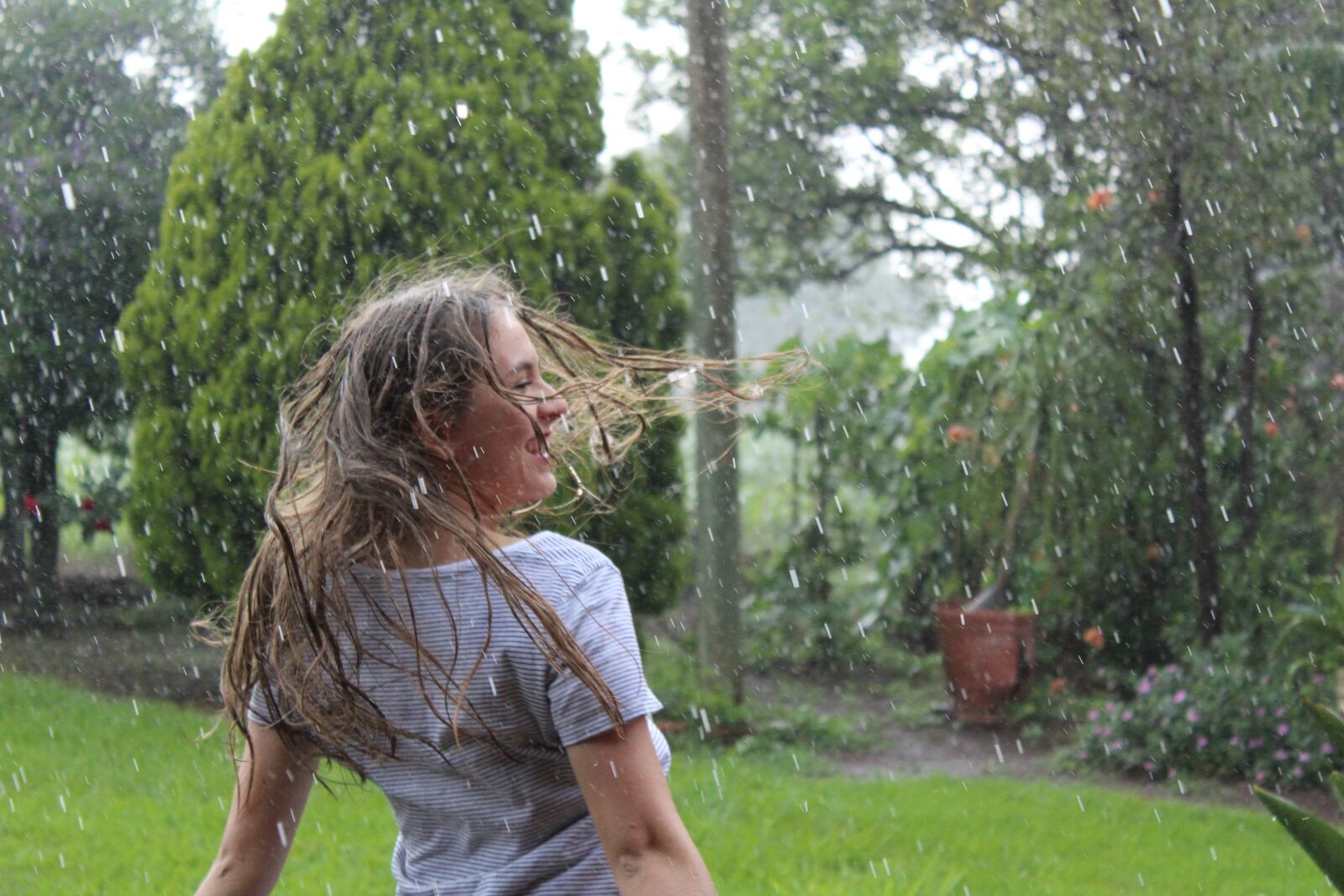 Canon EOS 1300D (EOS Rebel T6 / EOS Kiss X80) sample photo. Rain, women, drops photography