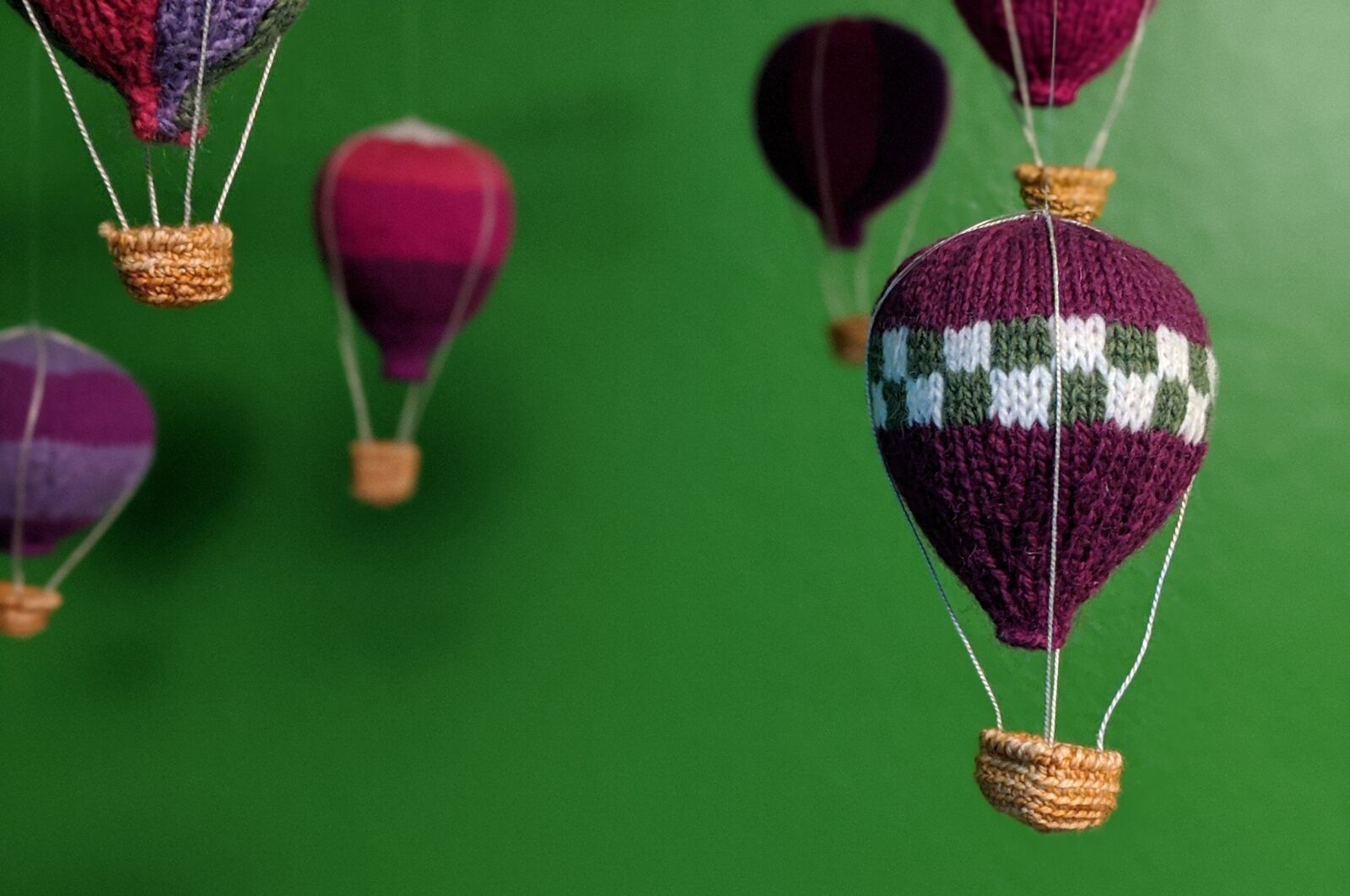 Google Pixel 3a sample photo. Hot air balloons, crochet photography
