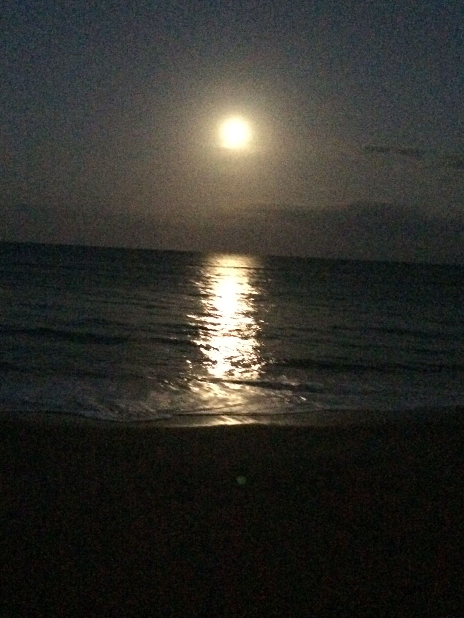 iPhone 5s back camera 4.15mm f/2.2 sample photo. Moonlight, evening, ocean photography