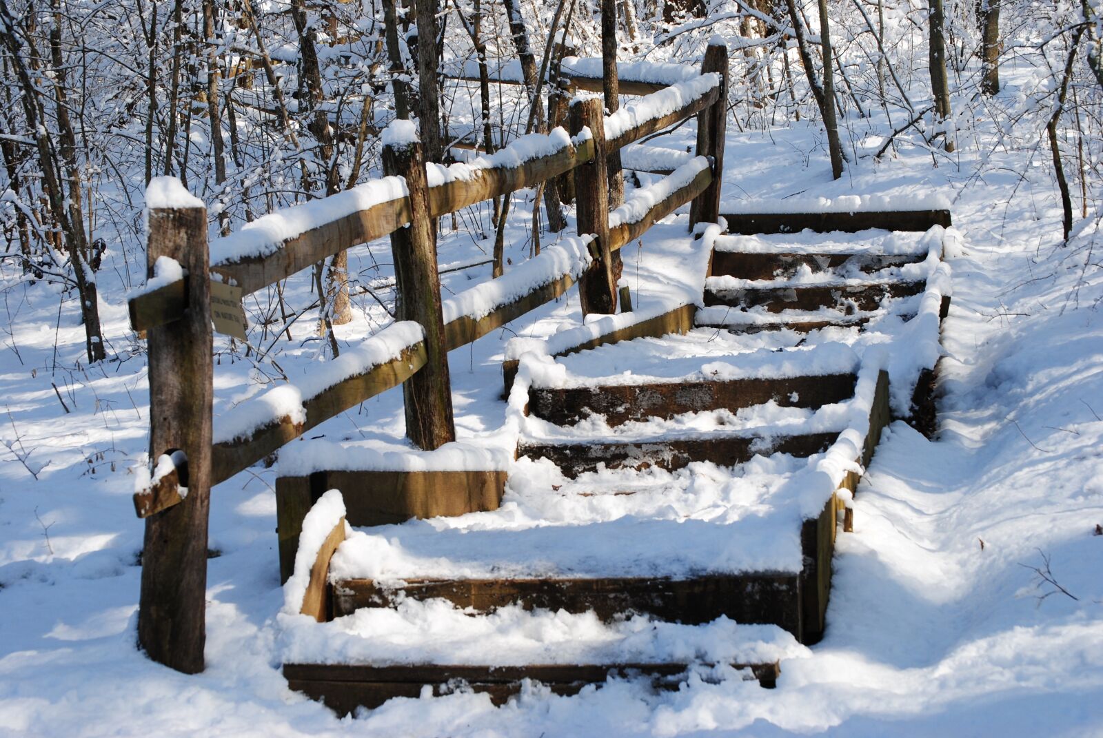 Nikon D3000 sample photo. Snow, trail, winter photography