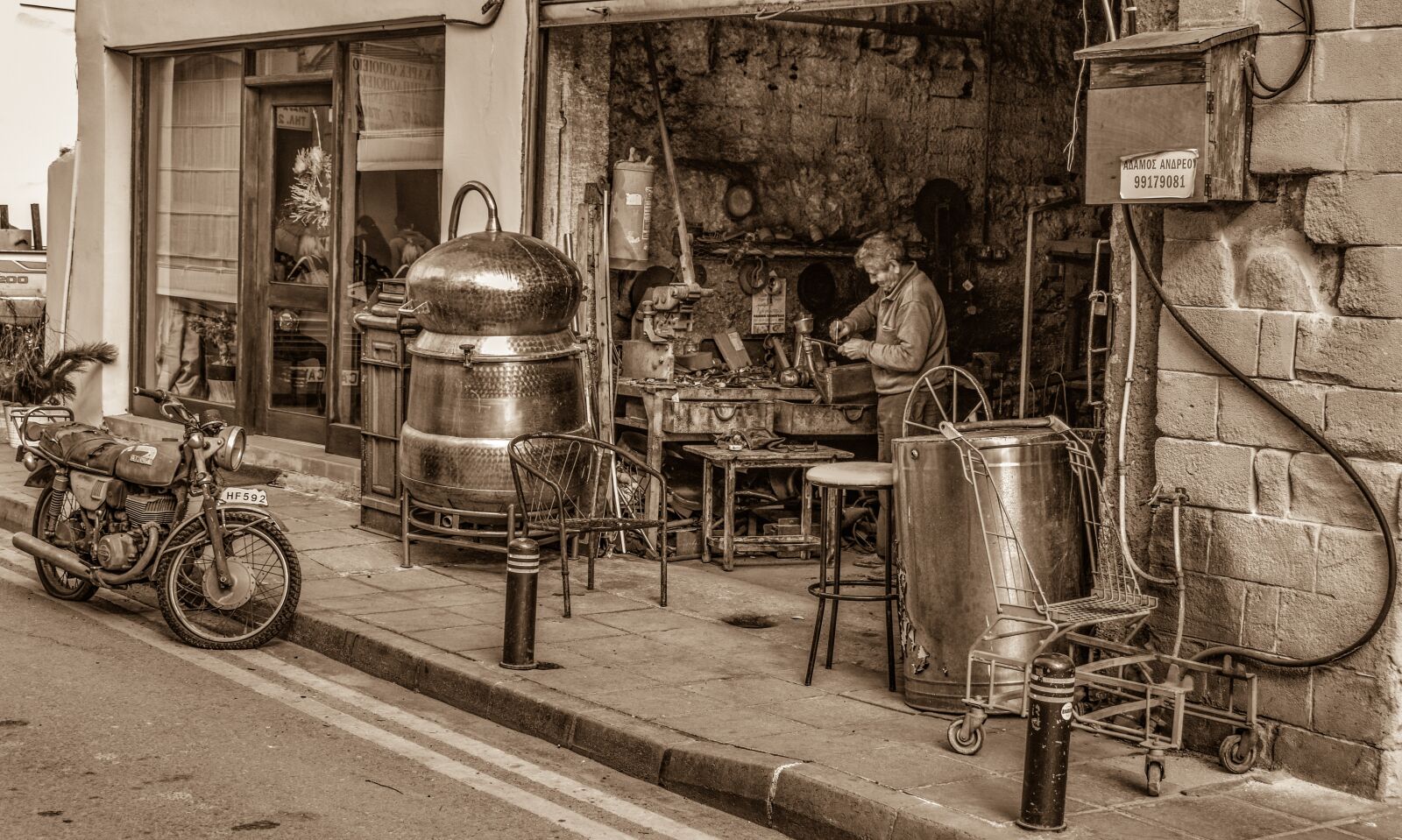 Nikon D3300 sample photo. Old town, workshop, street photography